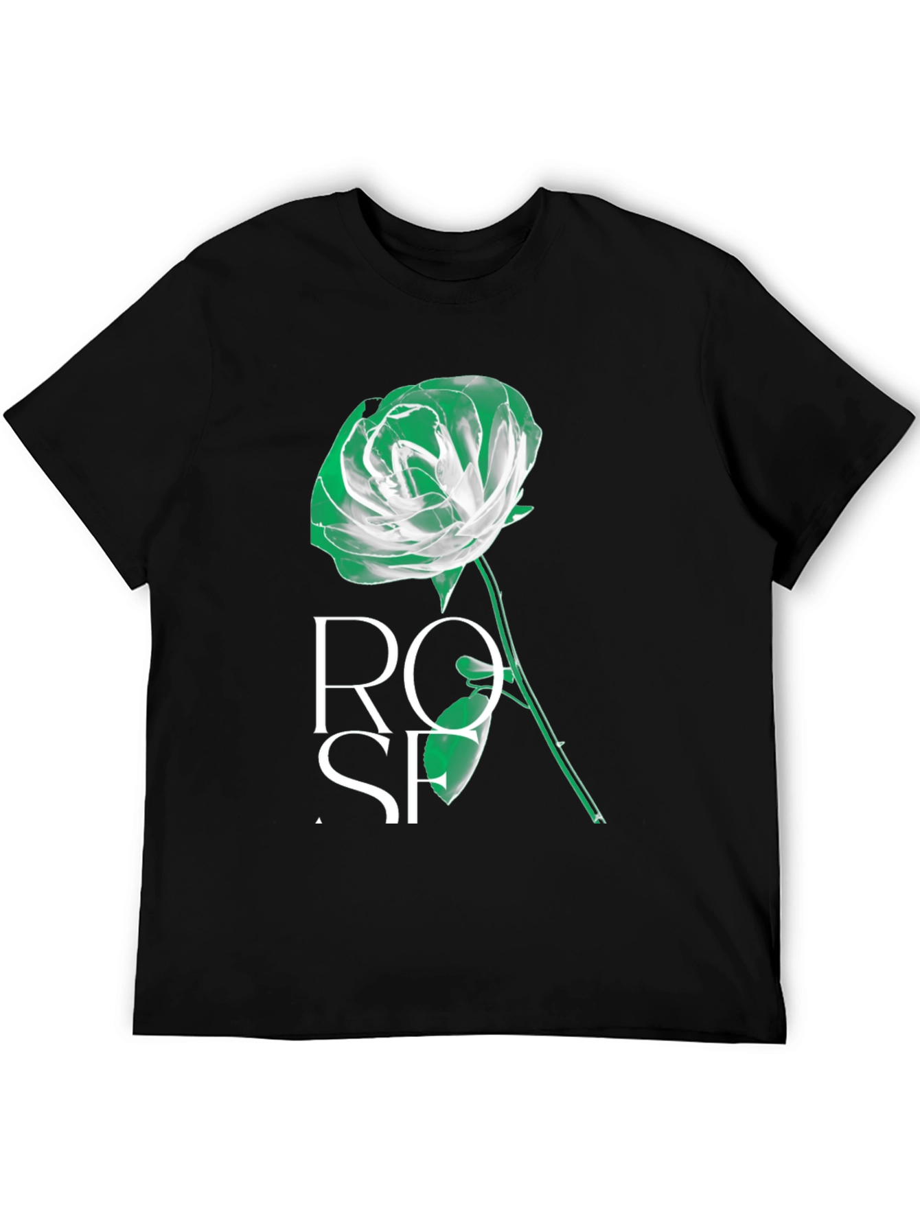 Black Rose Graphic Tee - Stylish Mens T-Shirt