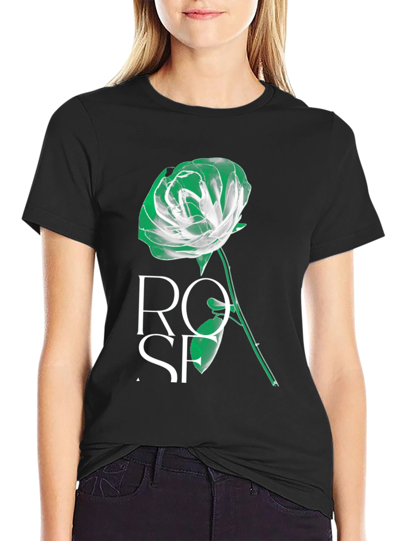 Black Rose Graphic Tee - Stylish Mens T-Shirt