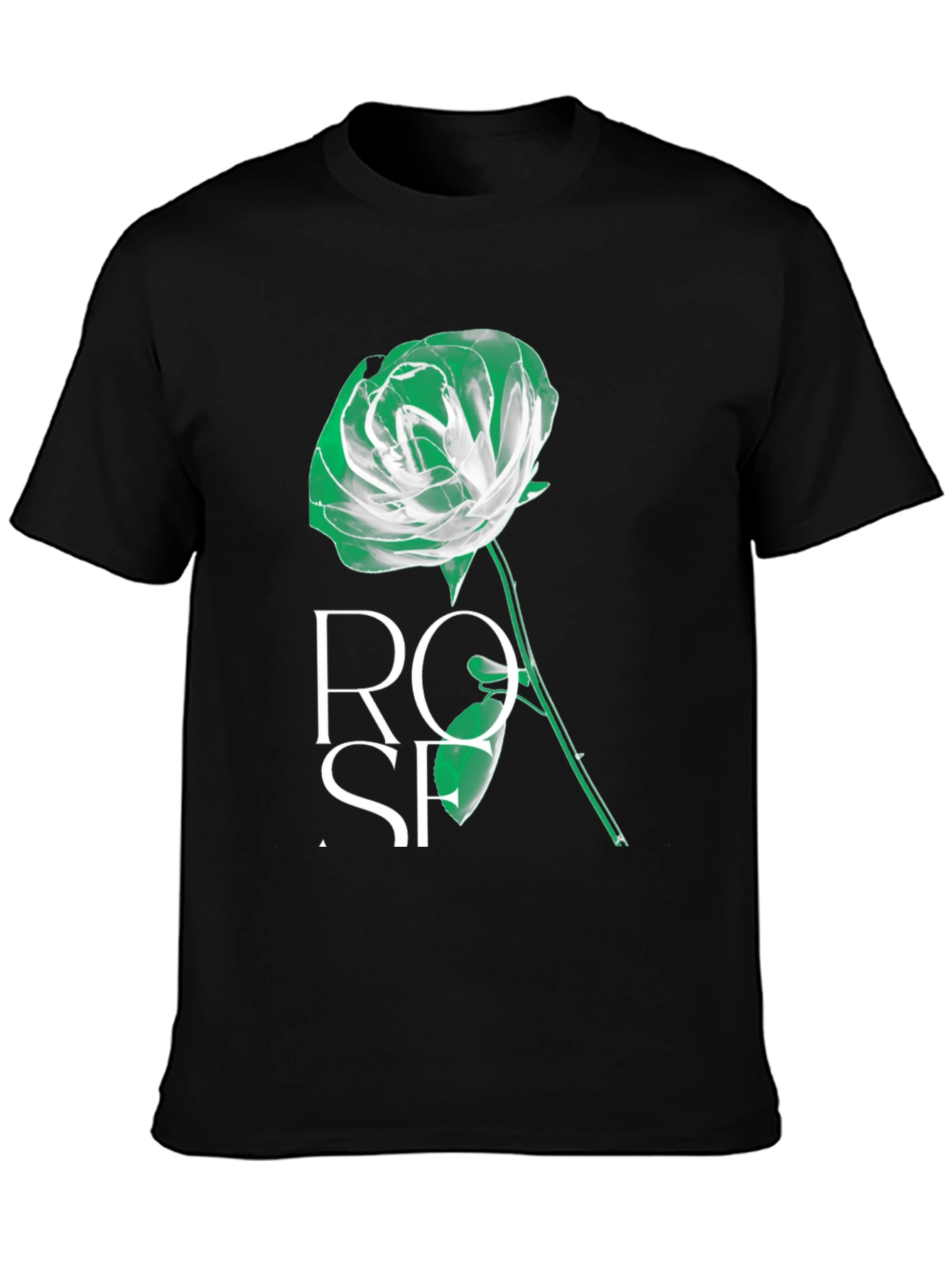 Black Rose Graphic Tee - Stylish Mens T-Shirt