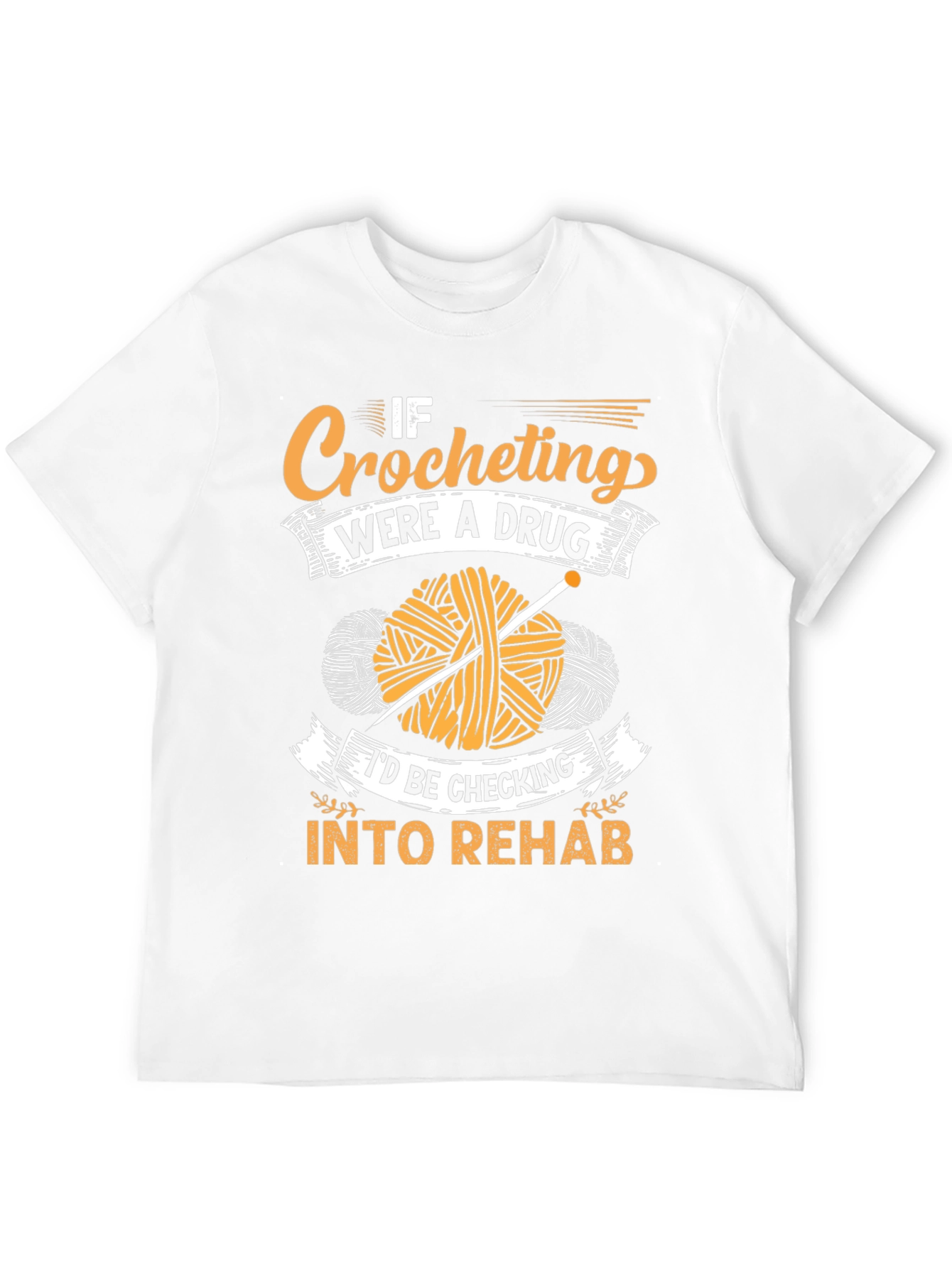 Crocheting Addiction T-Shirt - Novelty Yarn Lover Tee