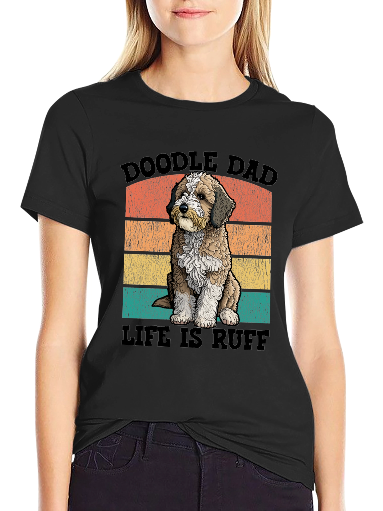 Doodle Dad T-Shirt: Life is Ruff - Perfect for Dog Lovers