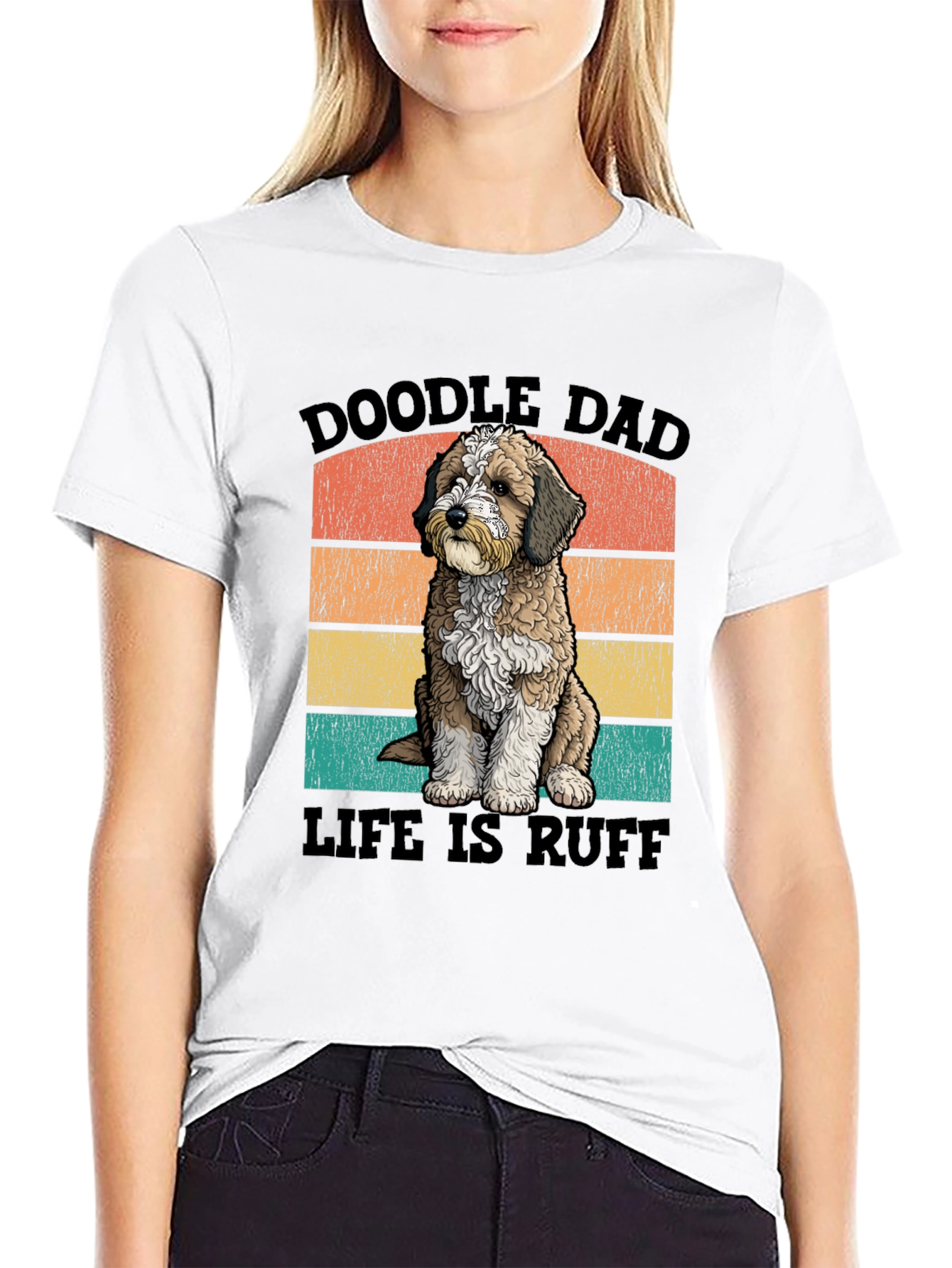 Doodle Dad T-Shirt: Life is Ruff - Perfect for Dog Lovers