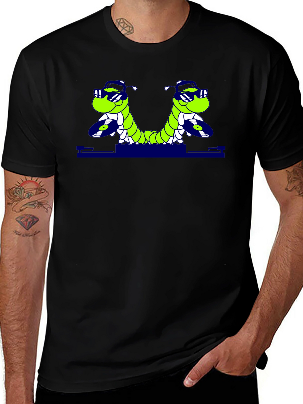 Cool Caterpillar DJ Graphic T-Shirt