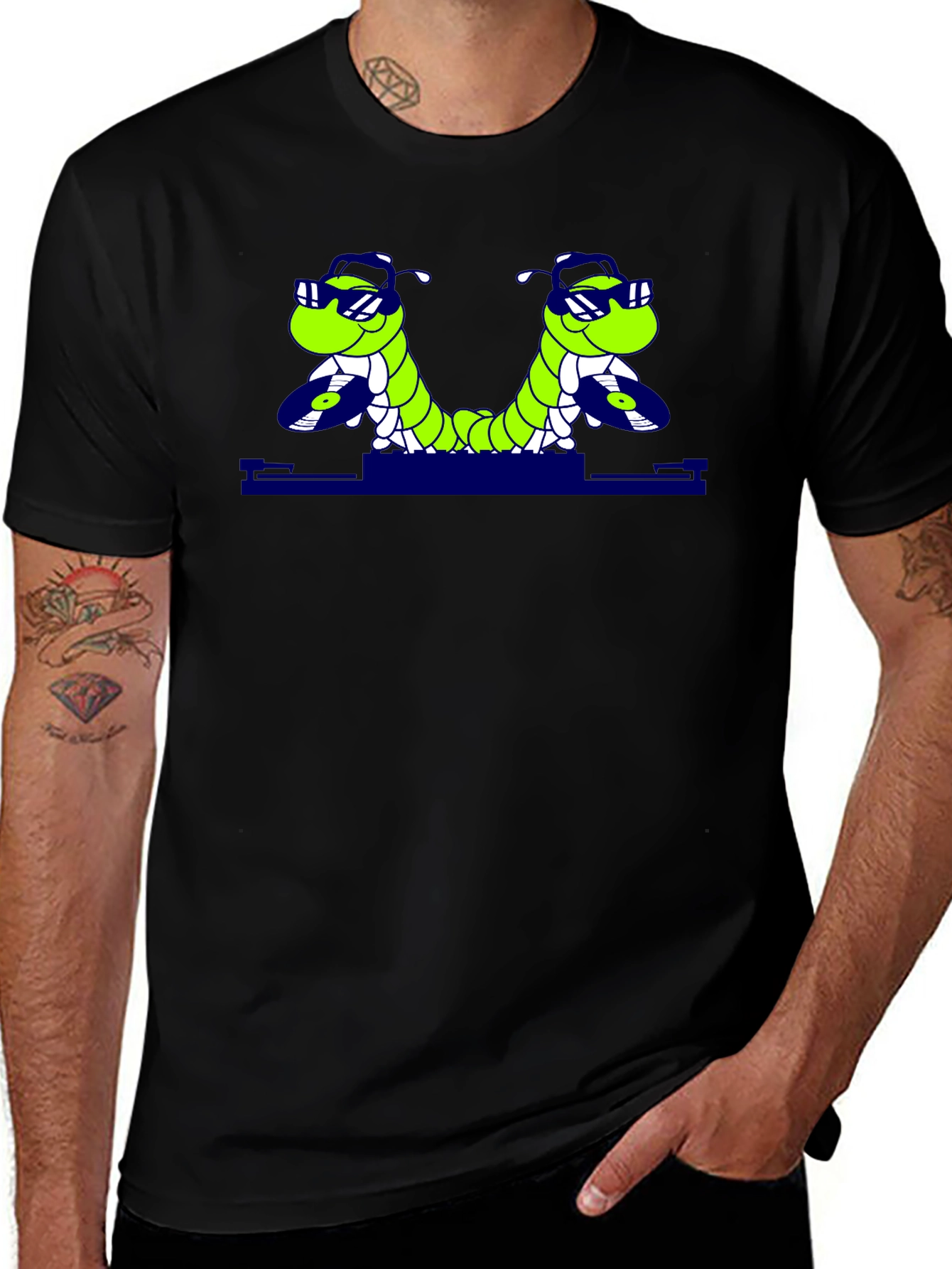 Cool Caterpillar DJ Graphic T-Shirt