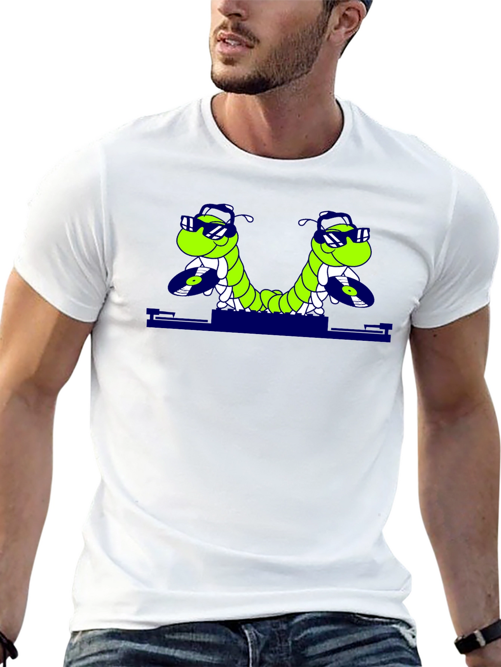 Cool Caterpillar DJ Graphic T-Shirt