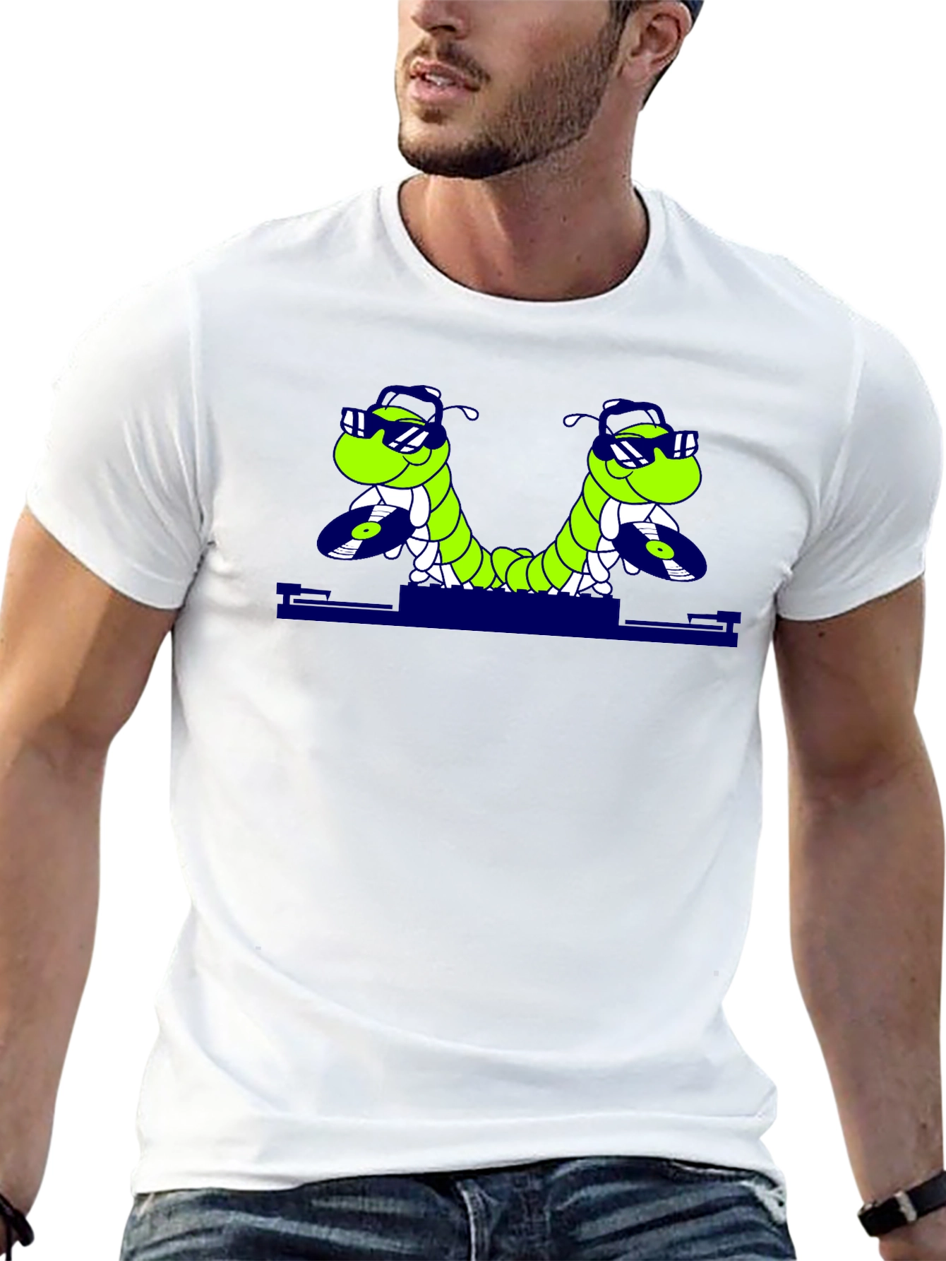 Cool Caterpillar DJ Graphic T-Shirt