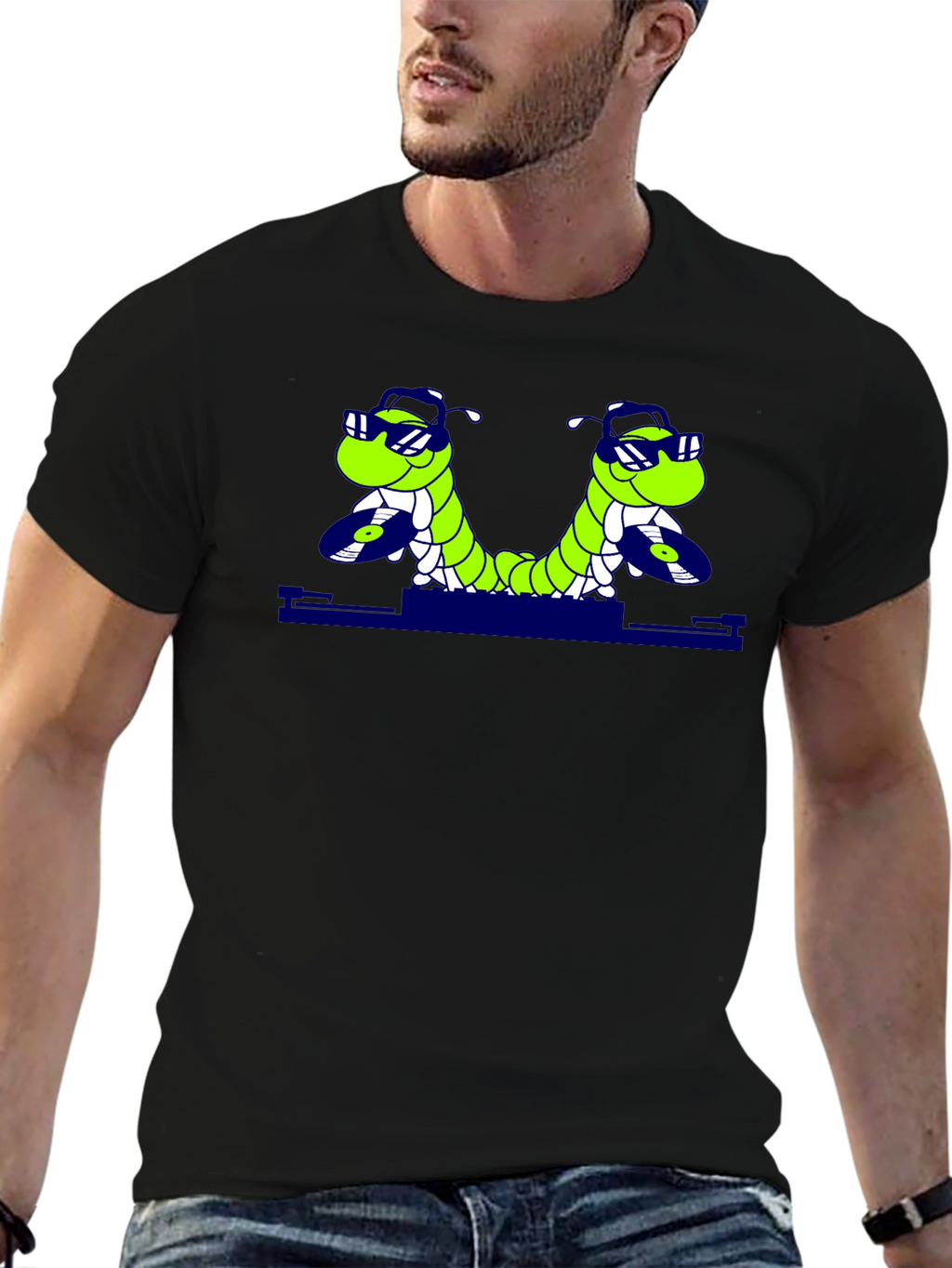 Cool Caterpillar DJ Graphic T-Shirt