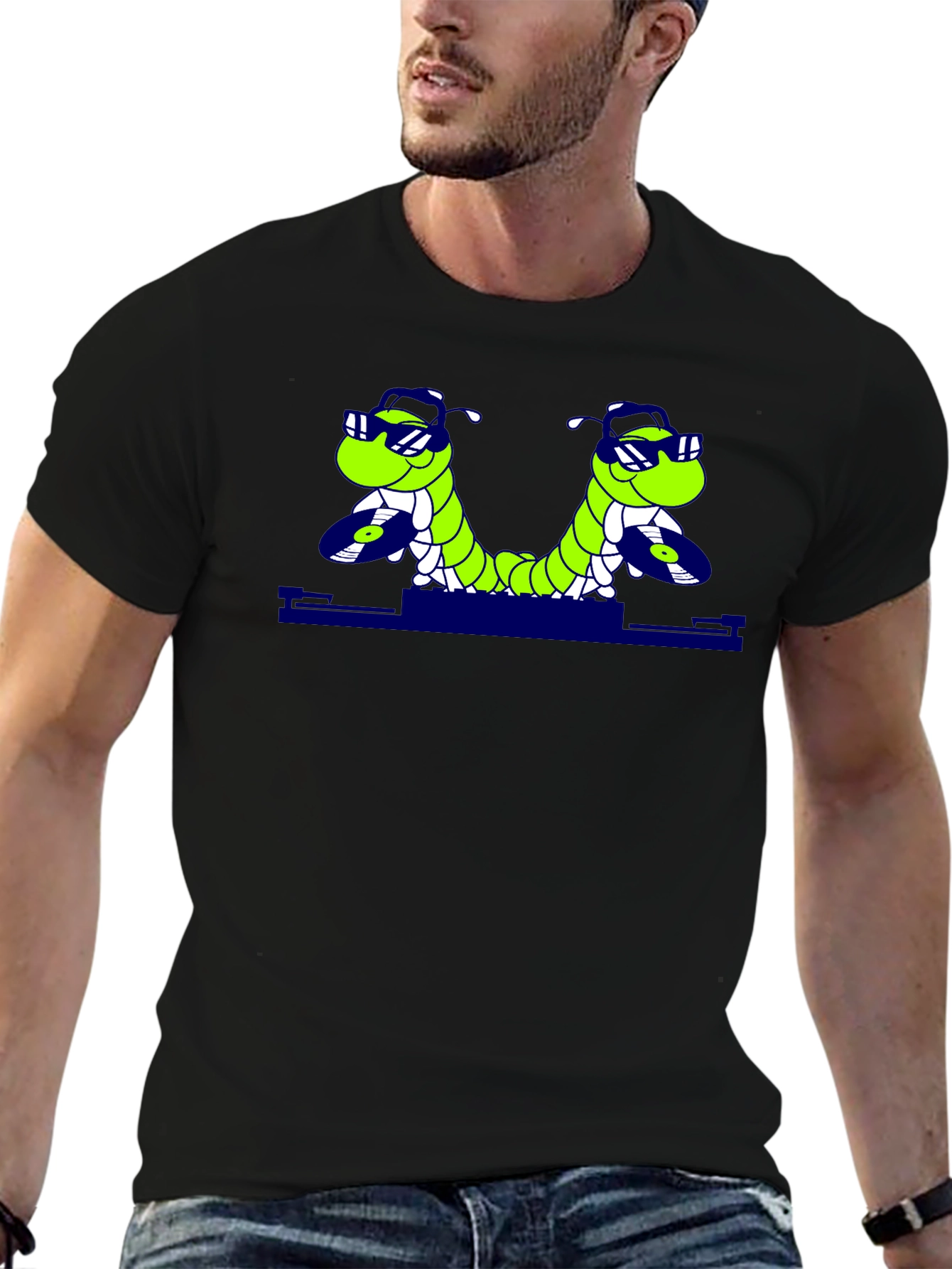 Cool Caterpillar DJ Graphic T-Shirt