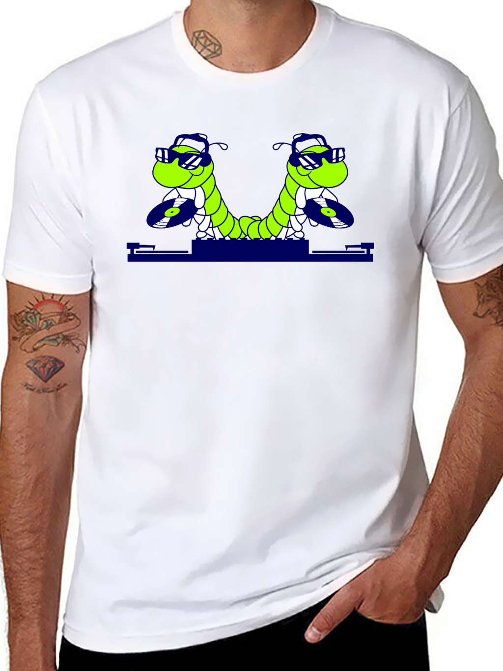 Cool Caterpillar DJ Graphic T-Shirt