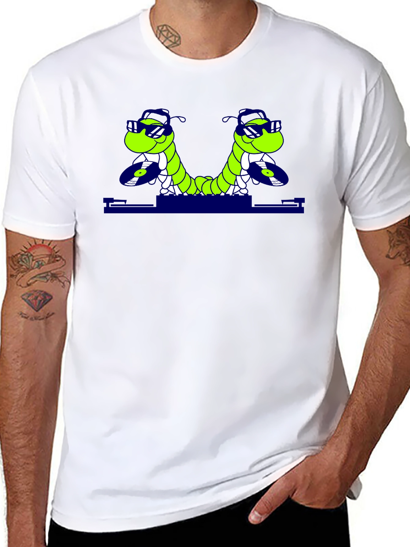 Cool Caterpillar DJ Graphic T-Shirt