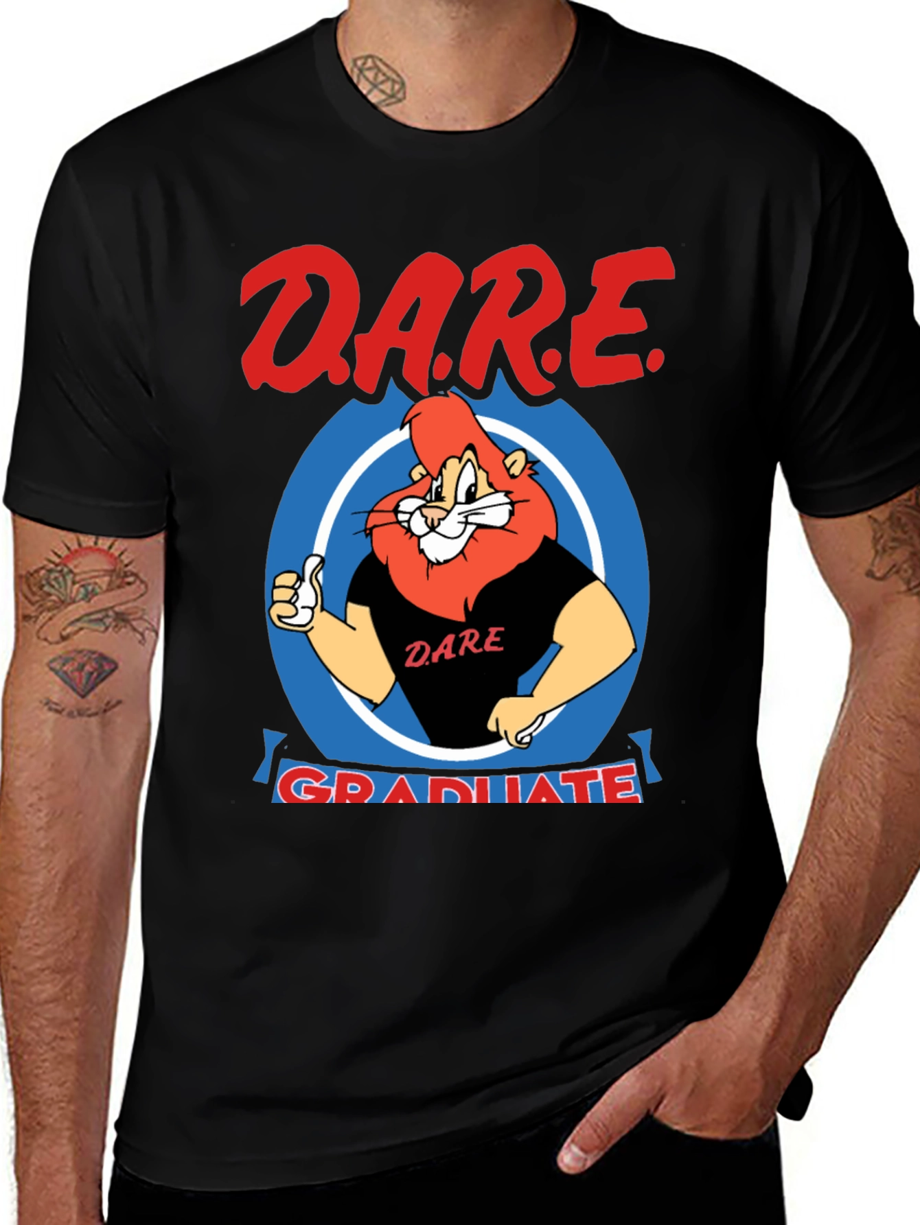 DARE Graduate Lion Black T-Shirt