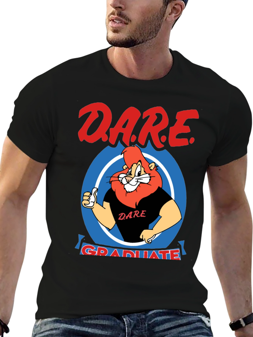 DARE Graduate Lion Black T-Shirt
