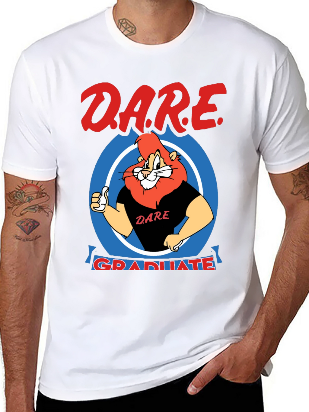 DARE Graduate Lion Black T-Shirt