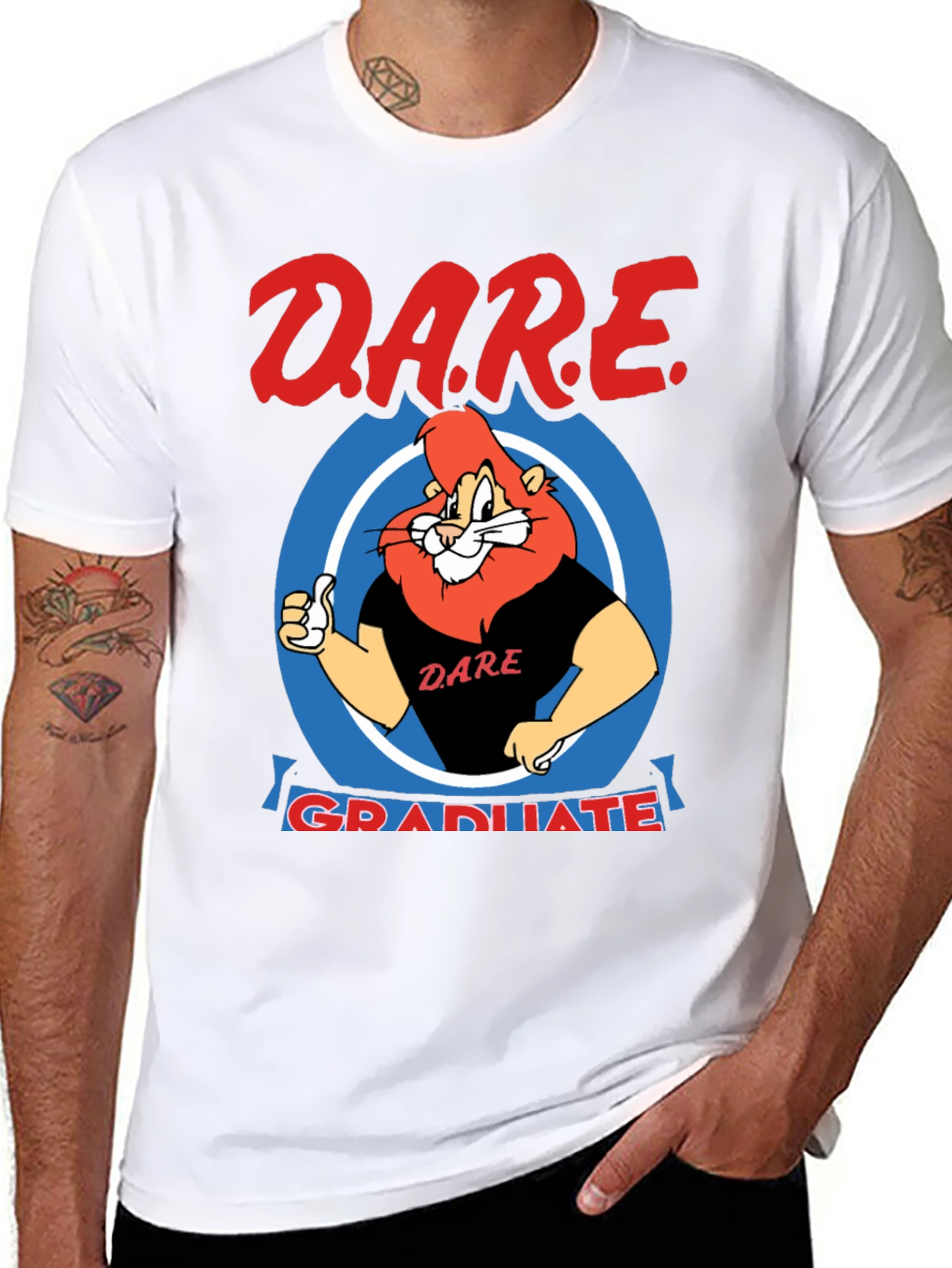 DARE Graduate Lion Black T-Shirt