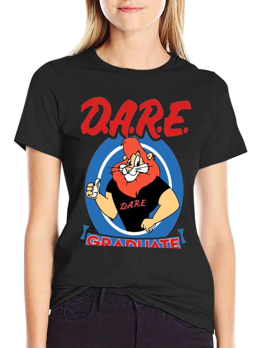 DARE Graduate Lion Black T-Shirt