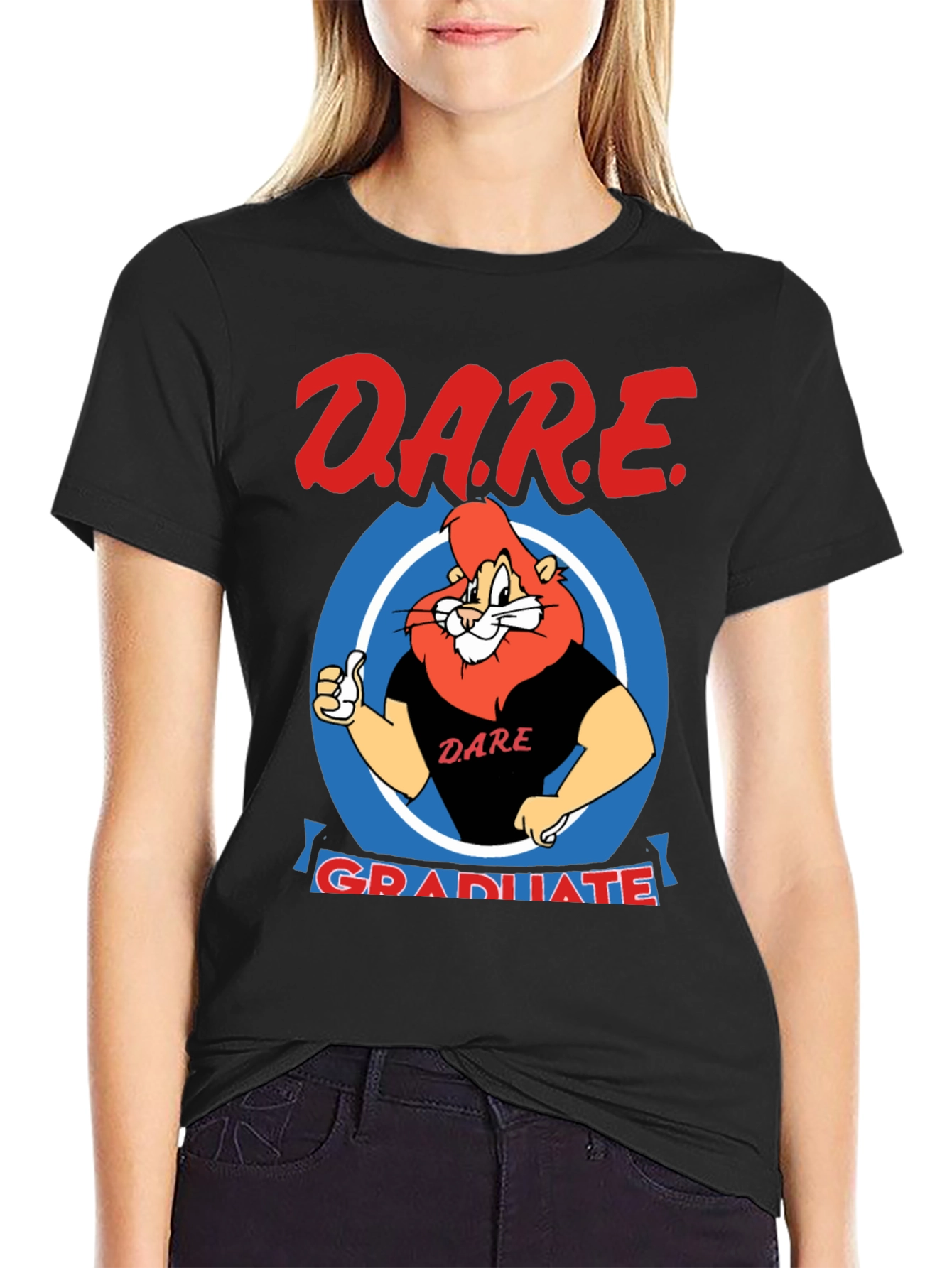 DARE Graduate Lion Black T-Shirt