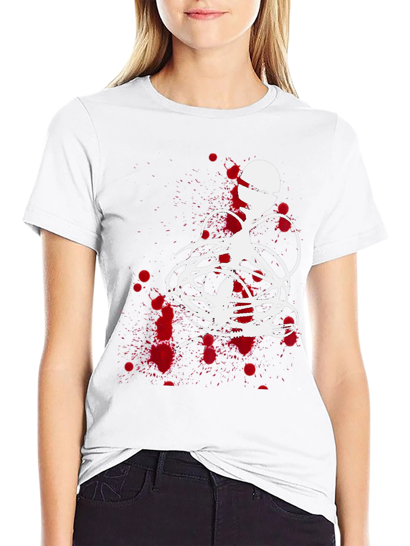 Abstract Graphic Print Black T-Shirt