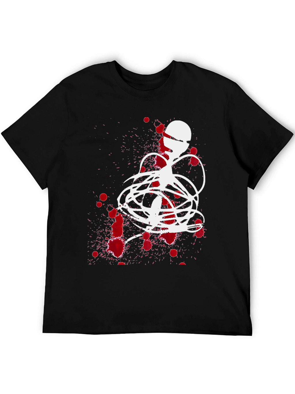 Abstract Graphic Print Black T-Shirt