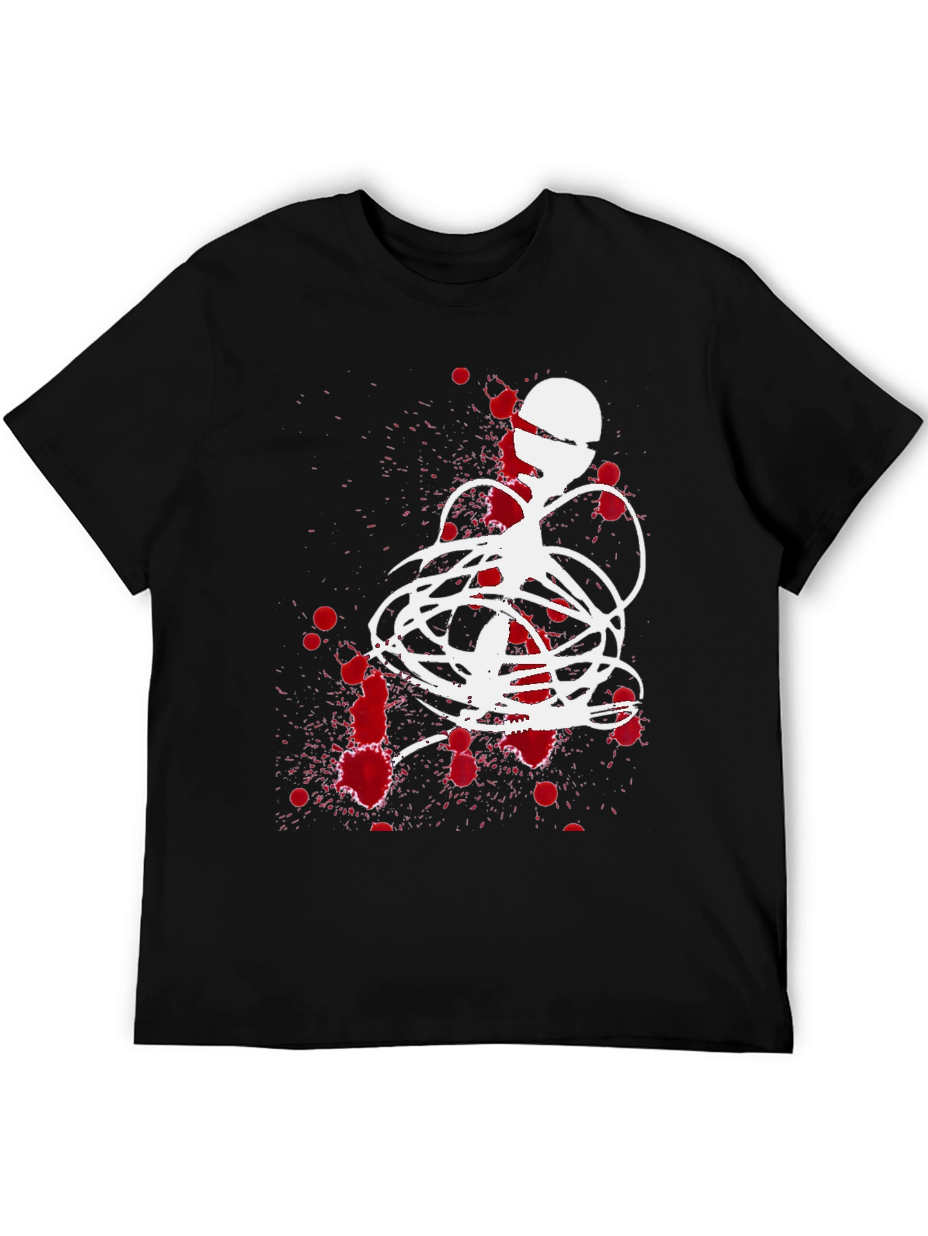 Abstract Graphic Print Black T-Shirt