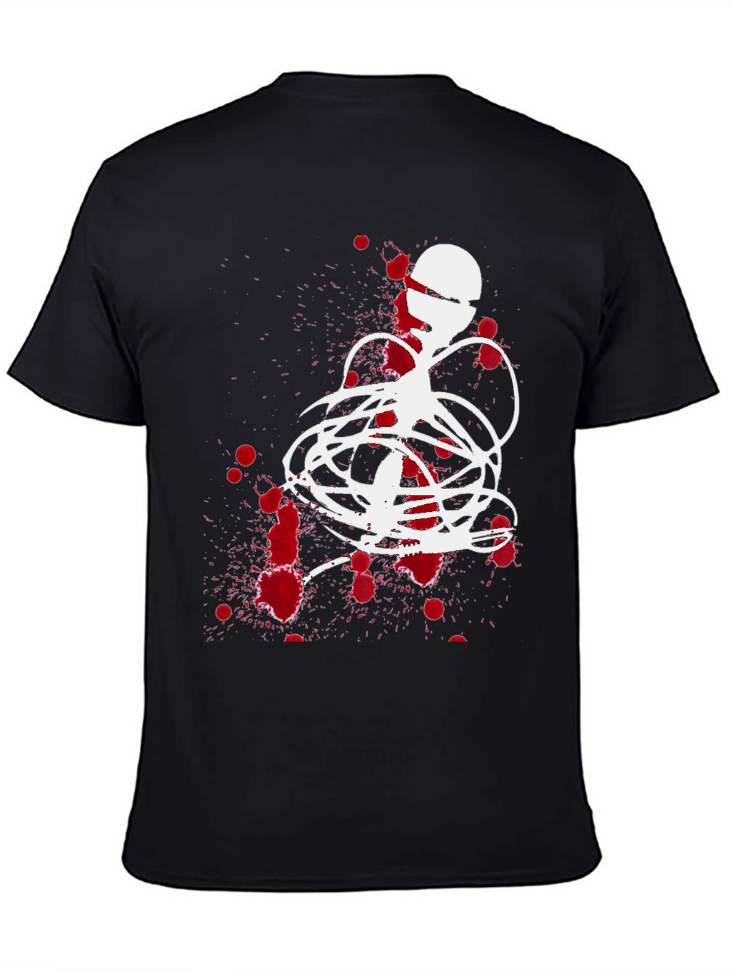 Abstract Graphic Print Black T-Shirt