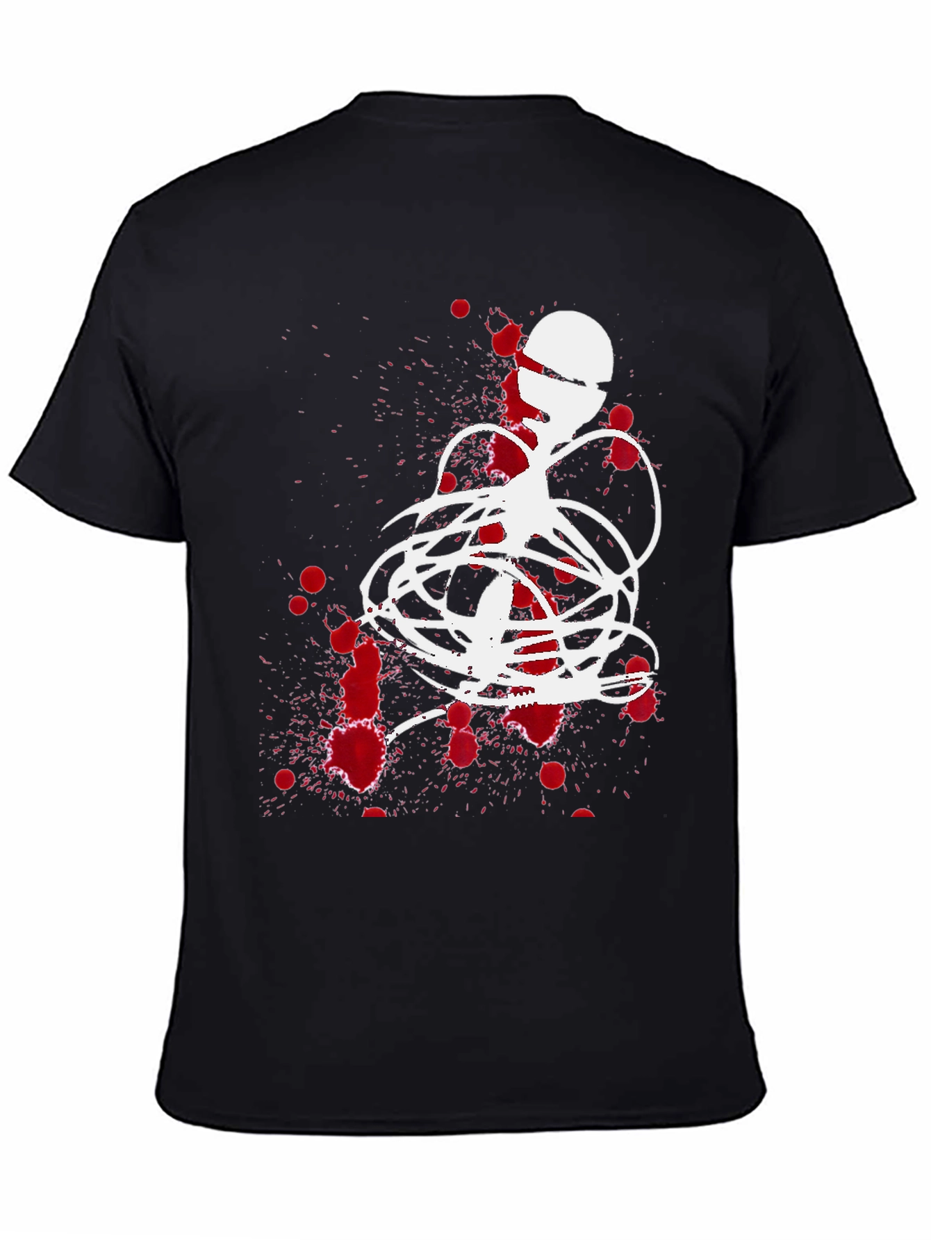 Abstract Graphic Print Black T-Shirt