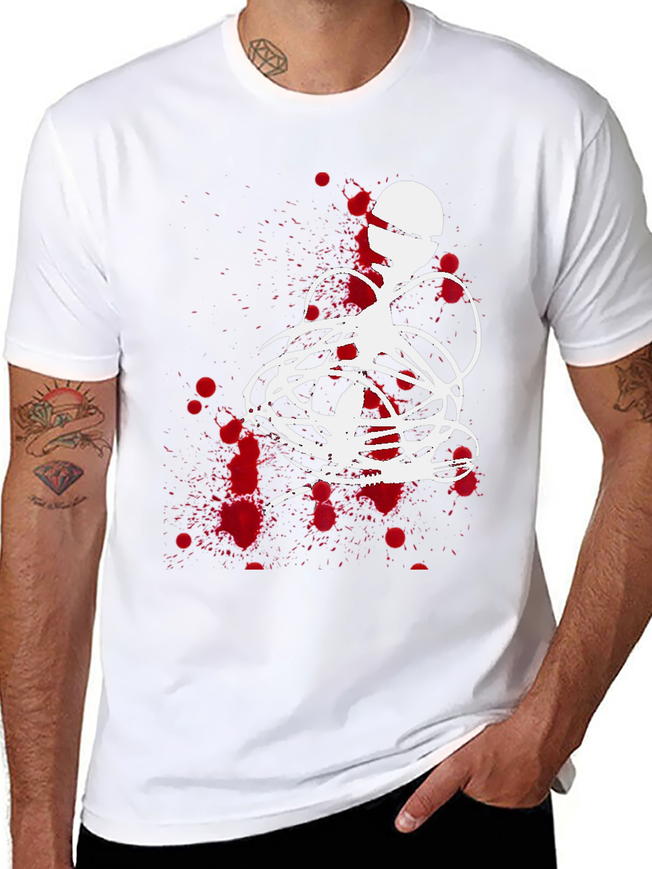 Abstract Graphic Print Black T-Shirt