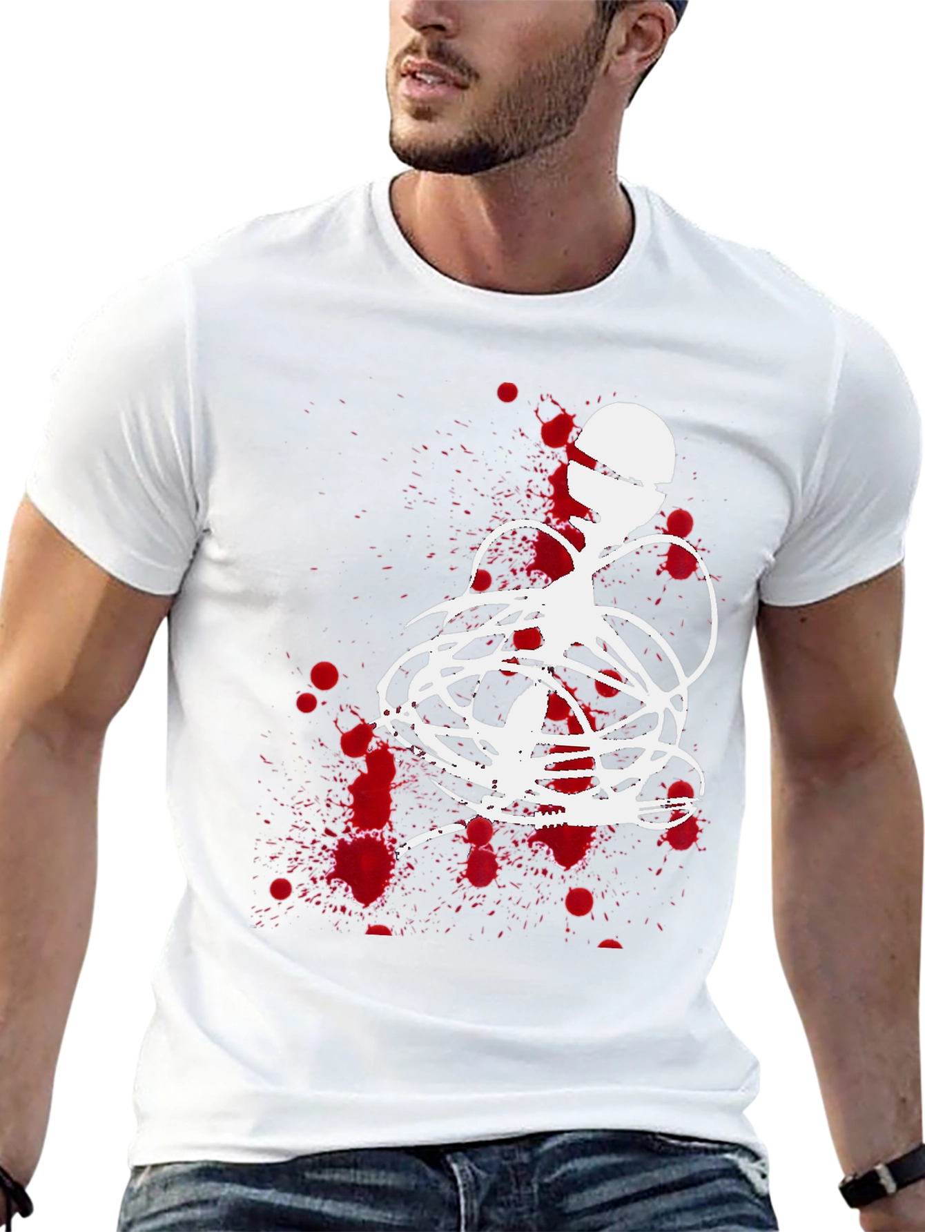 Abstract Graphic Print Black T-Shirt