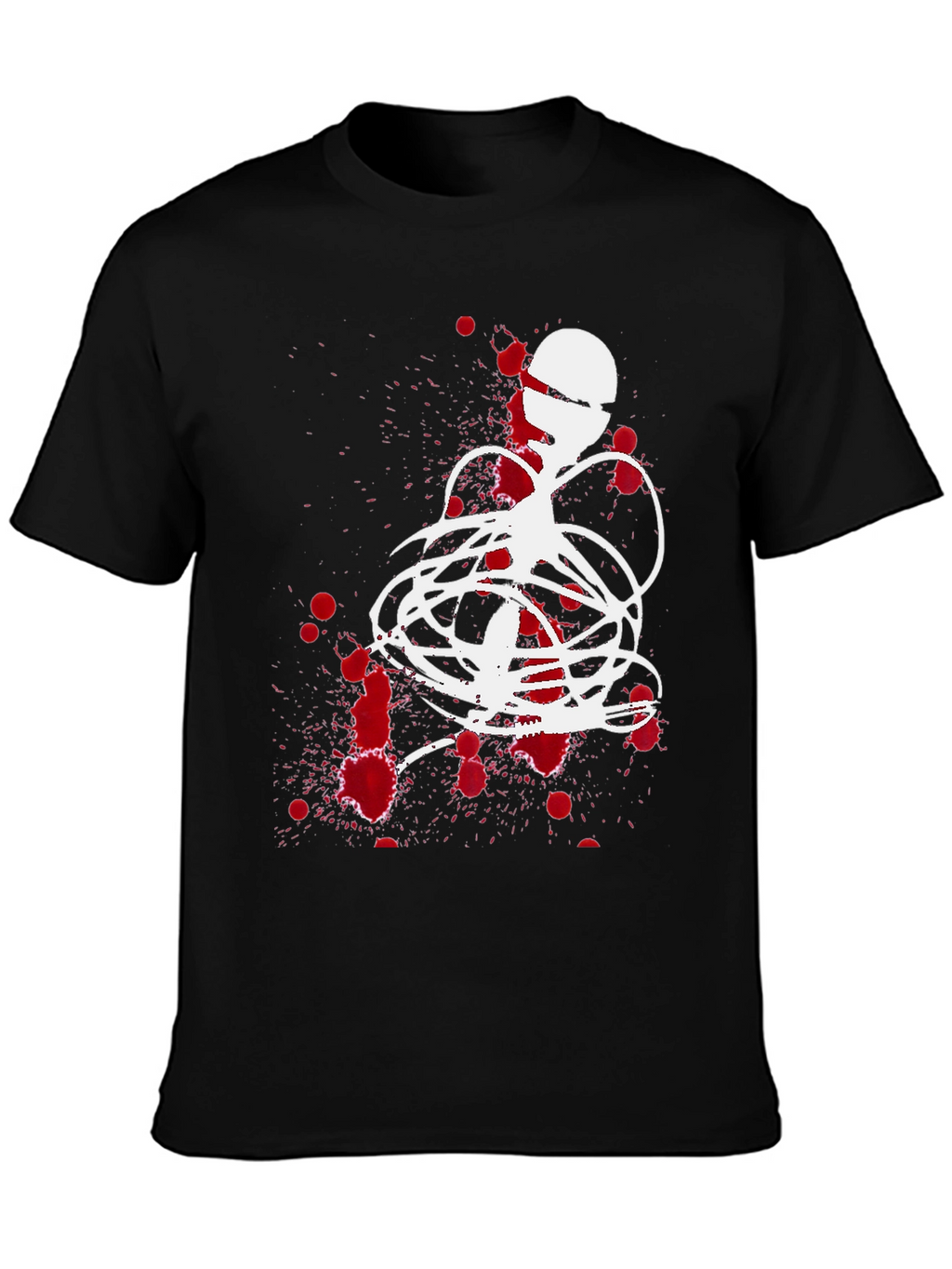 Abstract Graphic Print Black T-Shirt