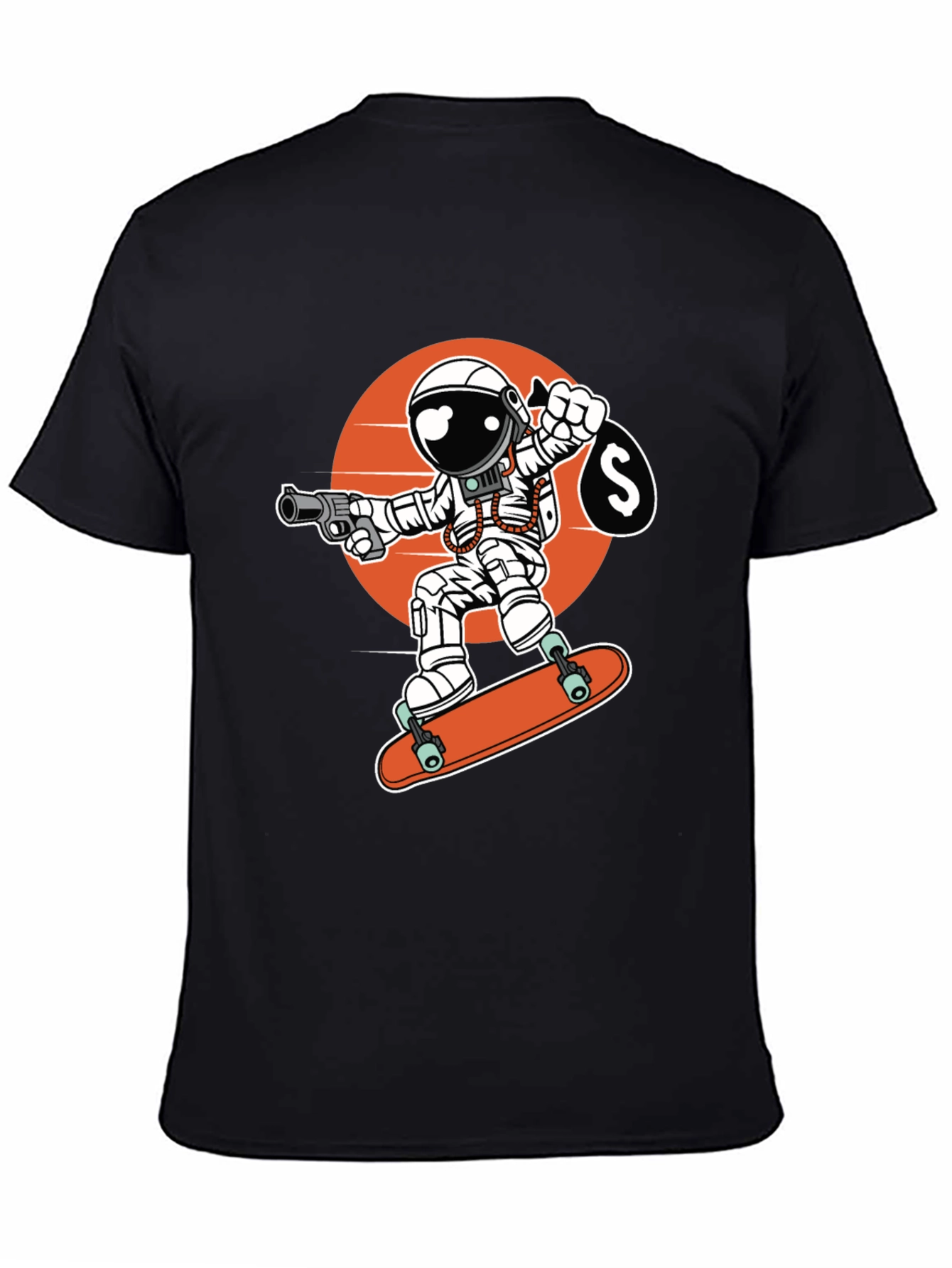 Astronaut Skateboarder Graphic Tee