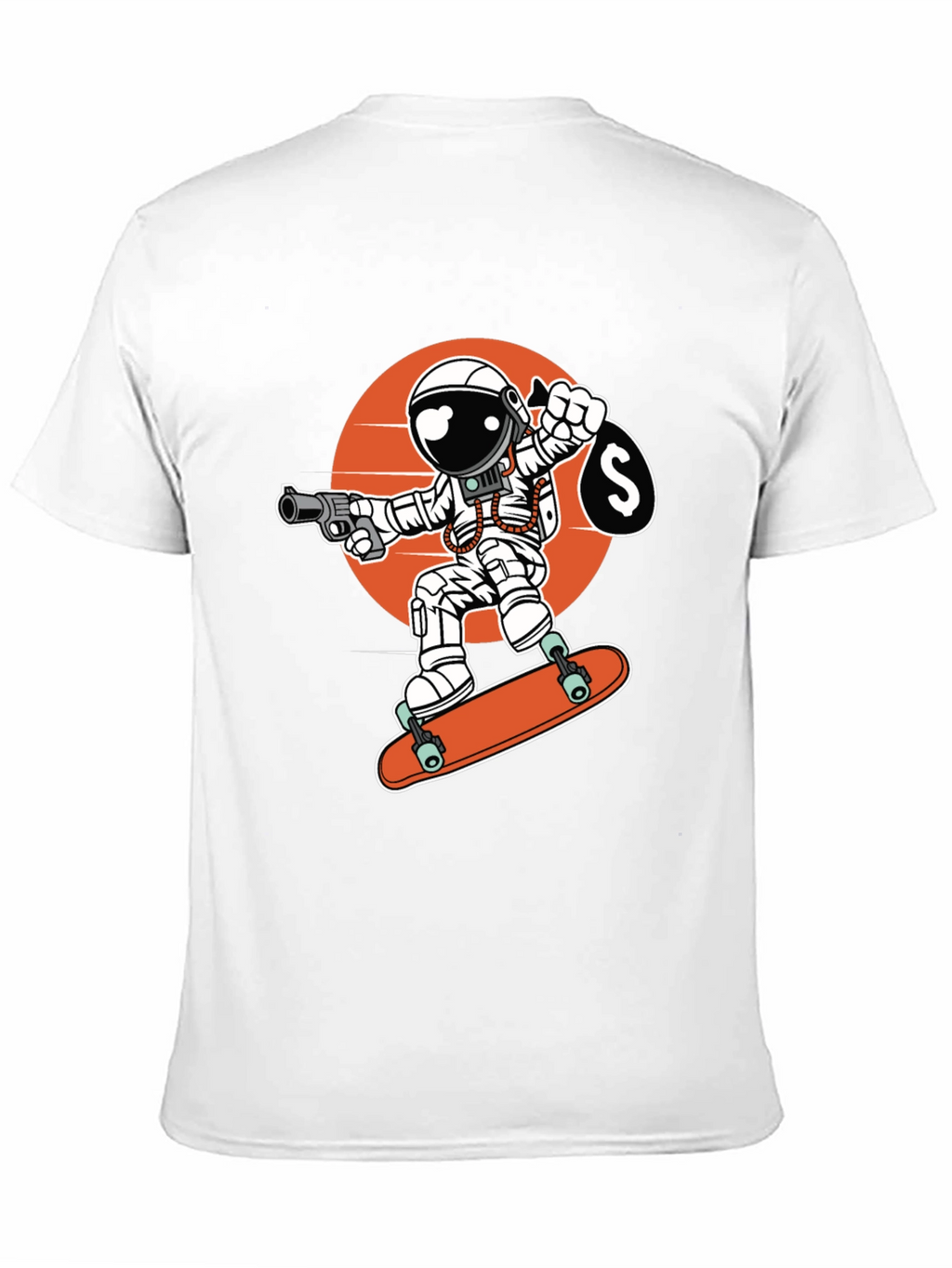 Astronaut Skateboarder Graphic Tee
