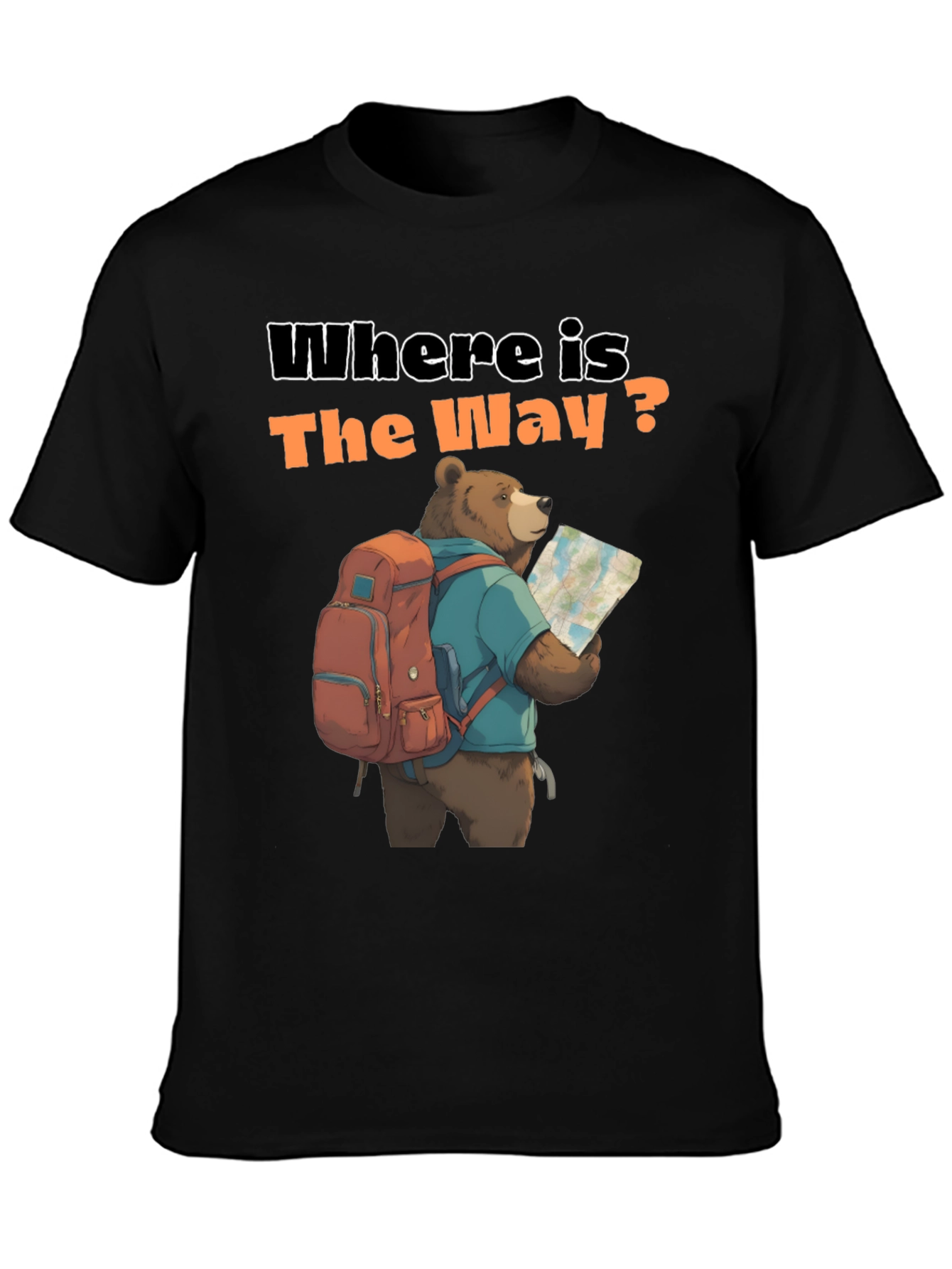 Bear Hiking T-Shirt - Where Is The Way?