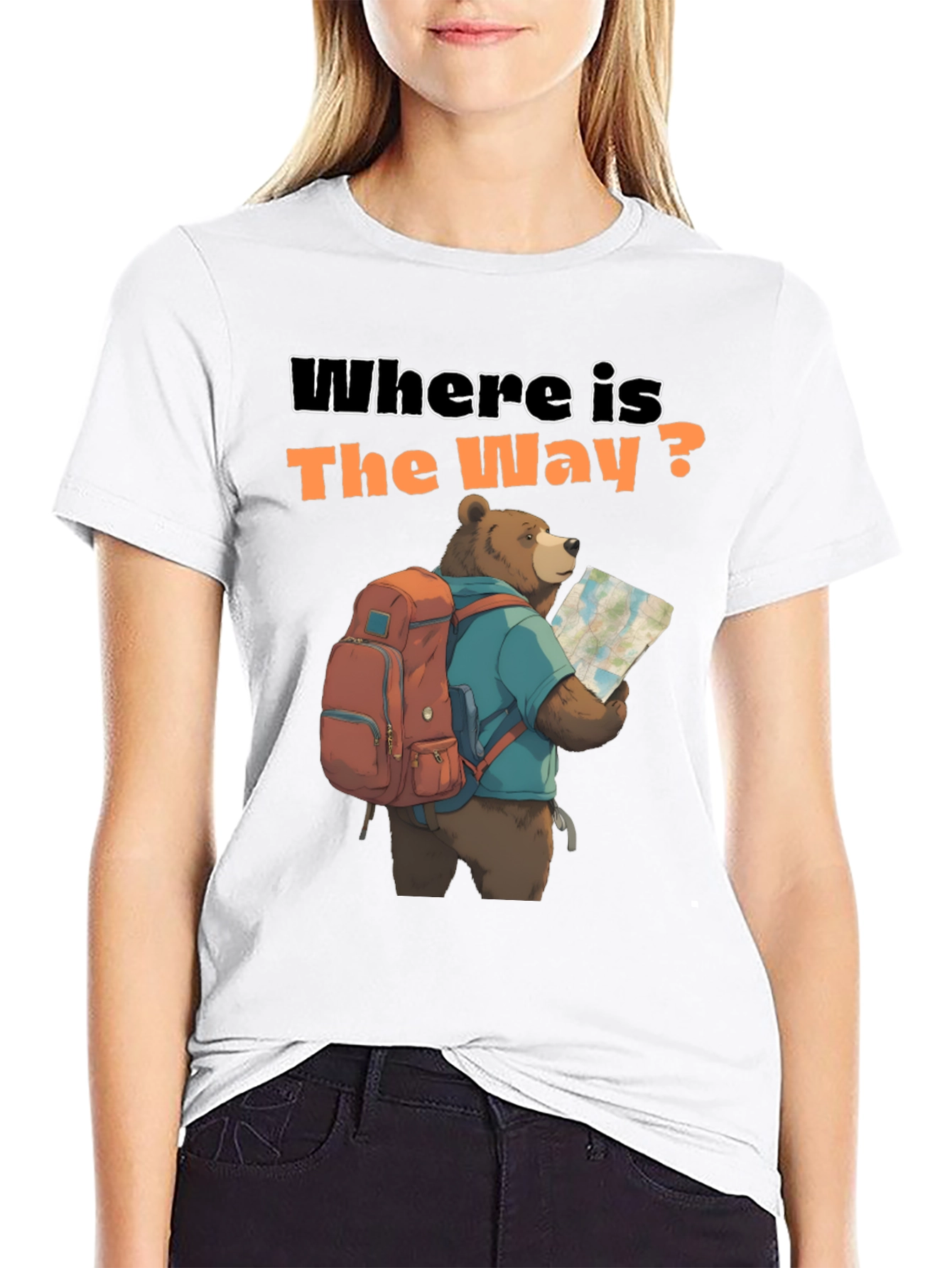 Bear Hiking T-Shirt - Where Is The Way?