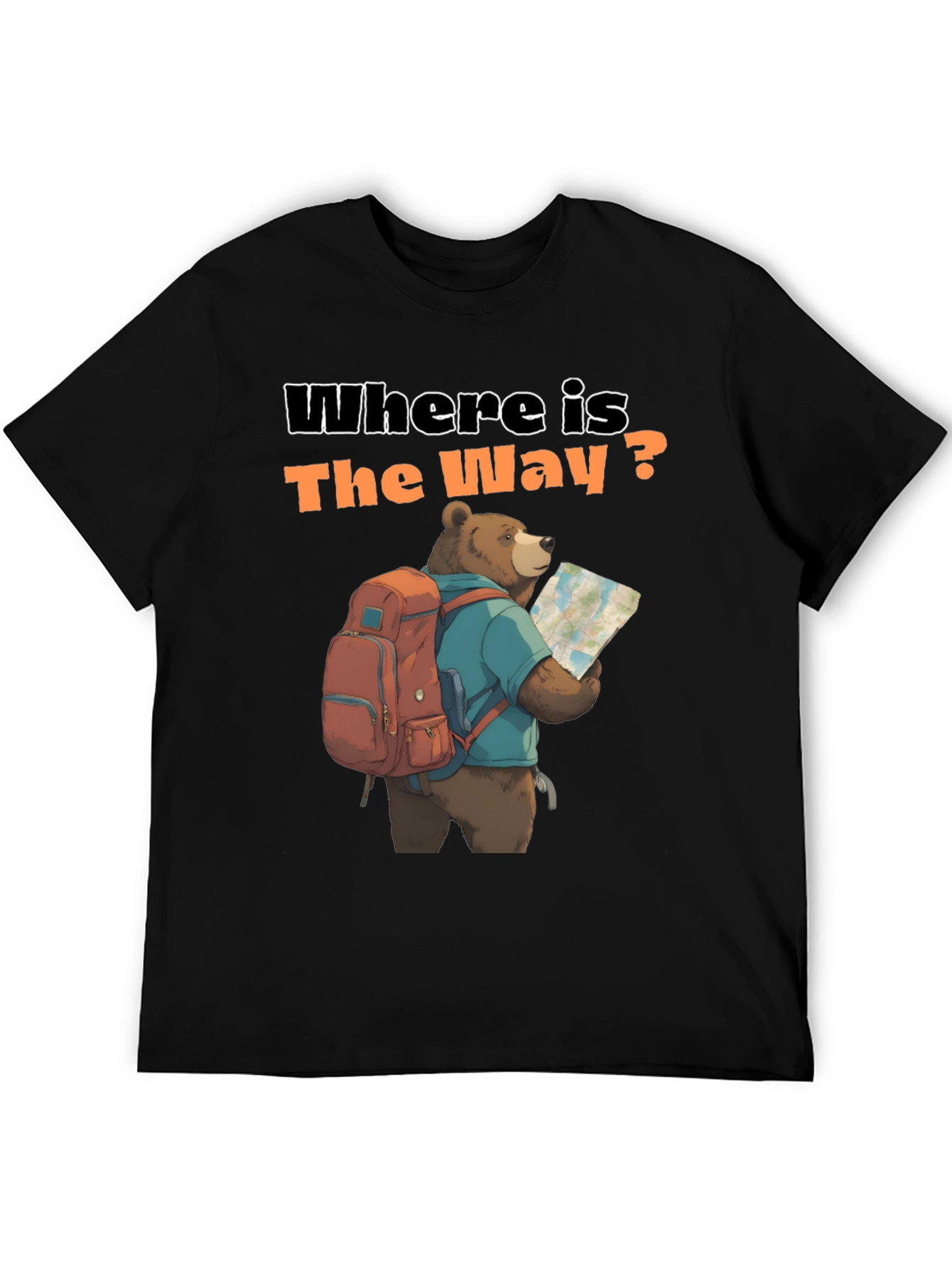 Bear Hiking T-Shirt - Where Is The Way?