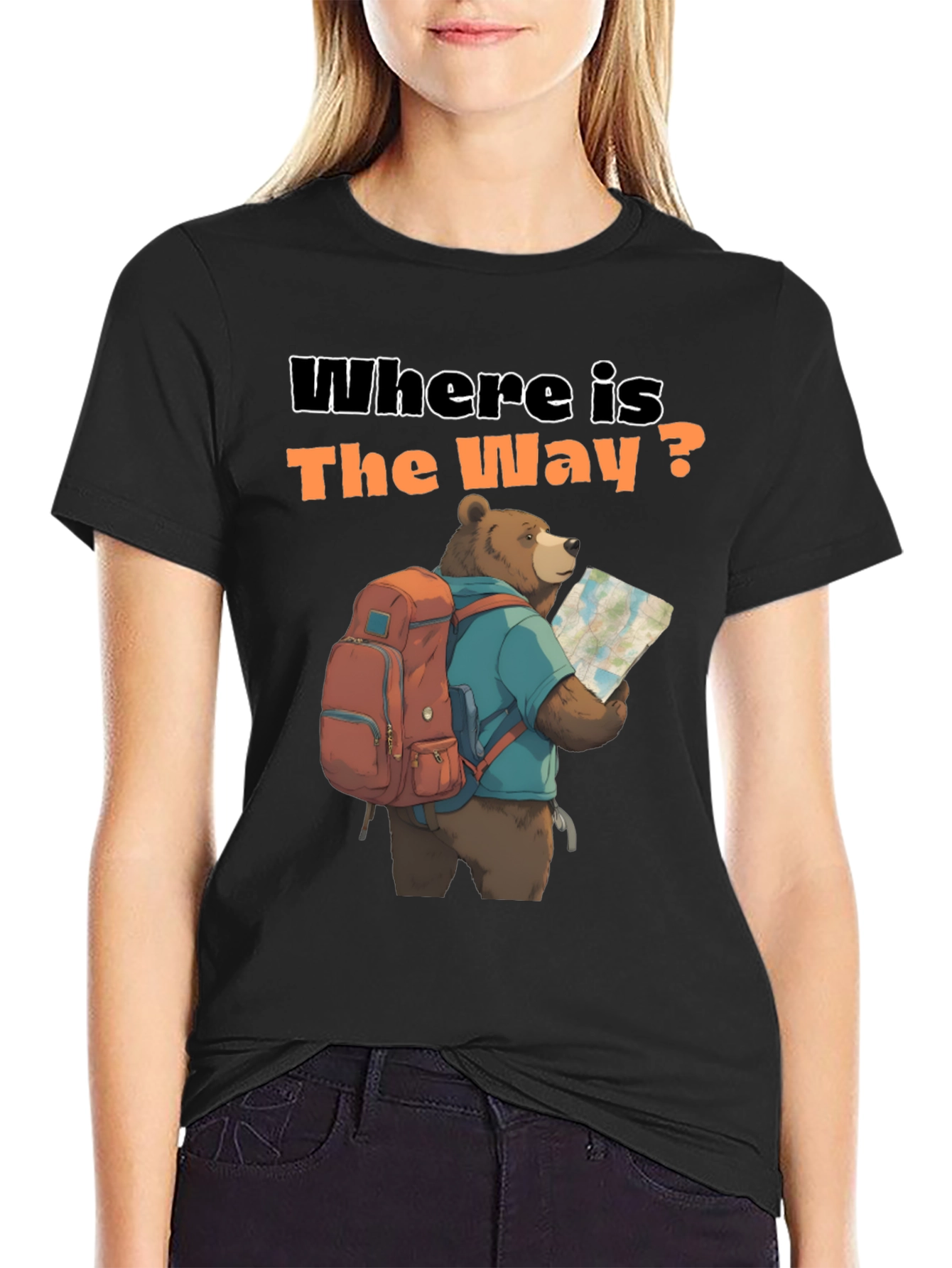 Bear Hiking T-Shirt - Where Is The Way?