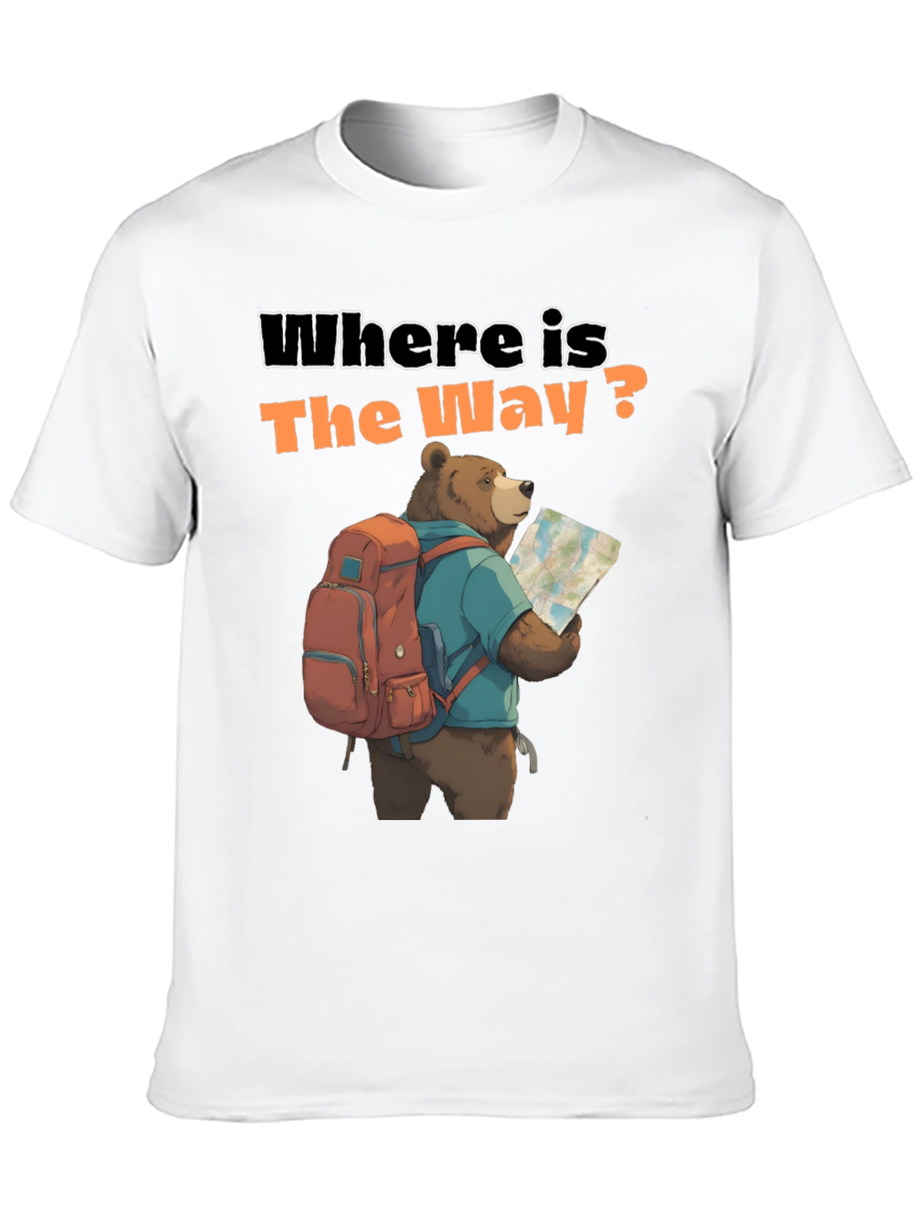 Bear Hiking T-Shirt - Where Is The Way?