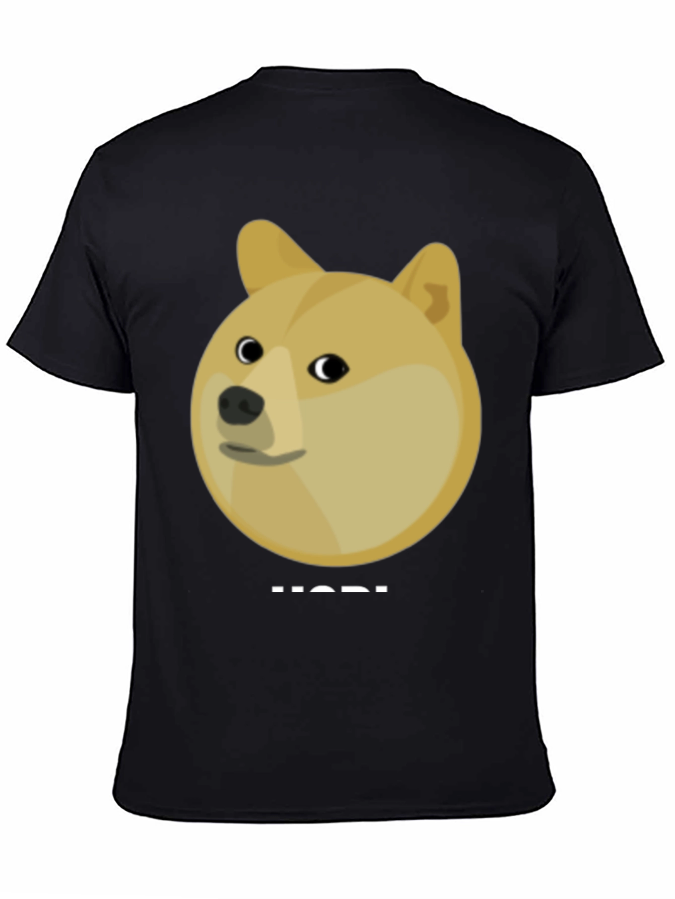 Doge HODL Black T-Shirt - Crypto Meme Tee