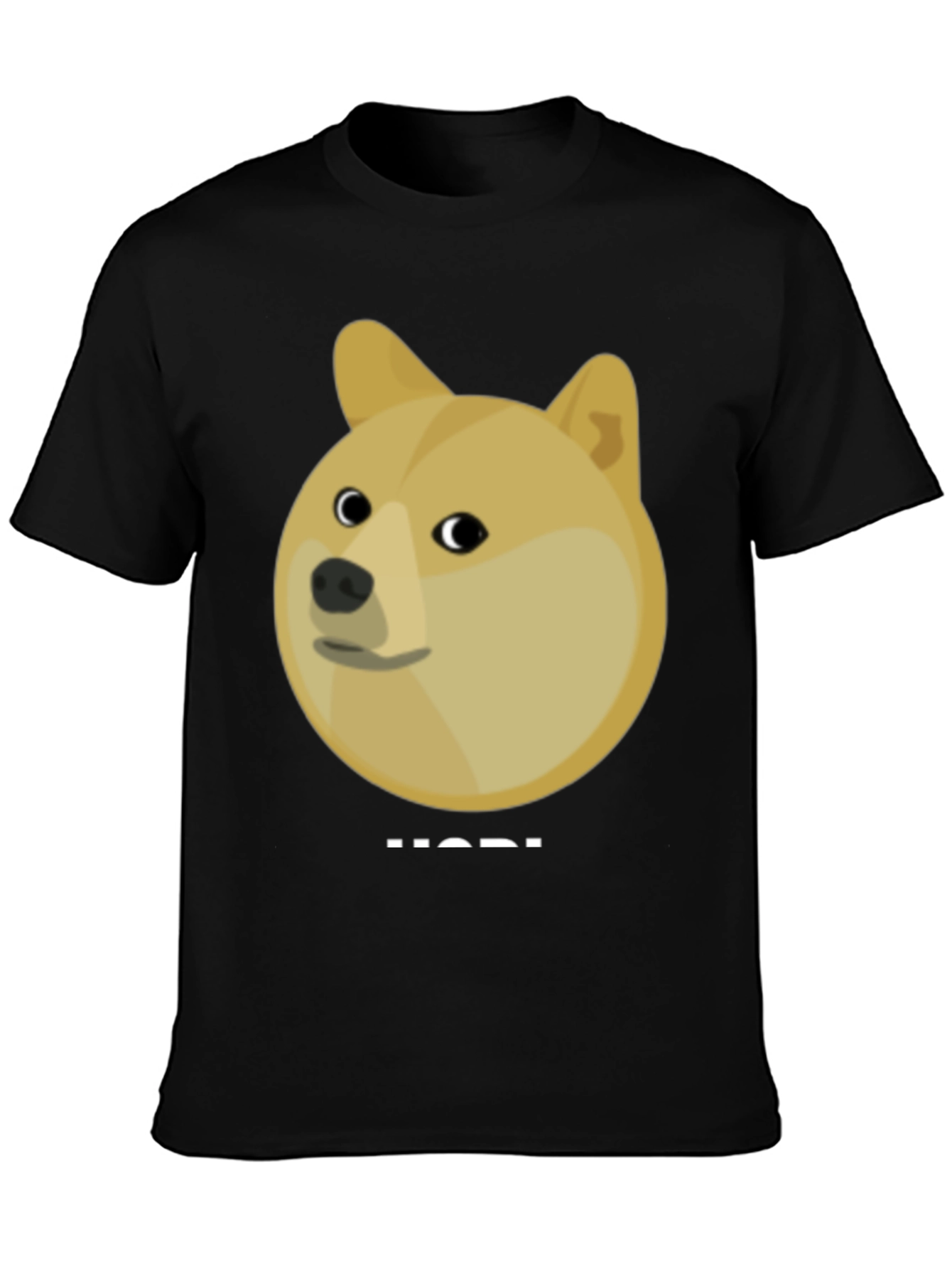Doge HODL Black T-Shirt - Crypto Meme Tee