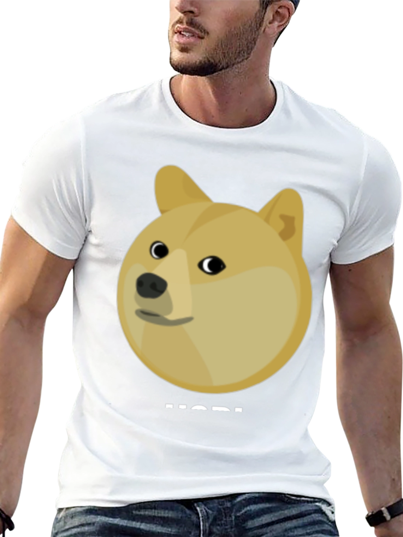 Doge HODL Black T-Shirt - Crypto Meme Tee