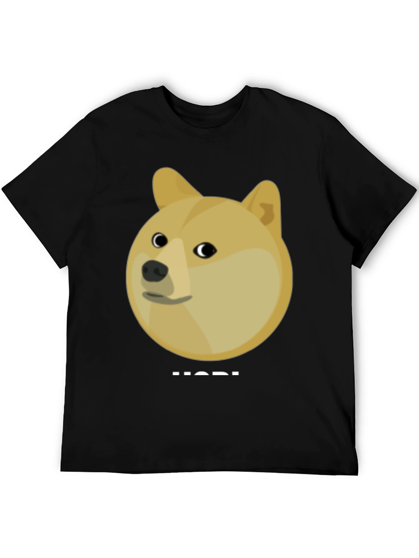 Doge HODL Black T-Shirt - Crypto Meme Tee