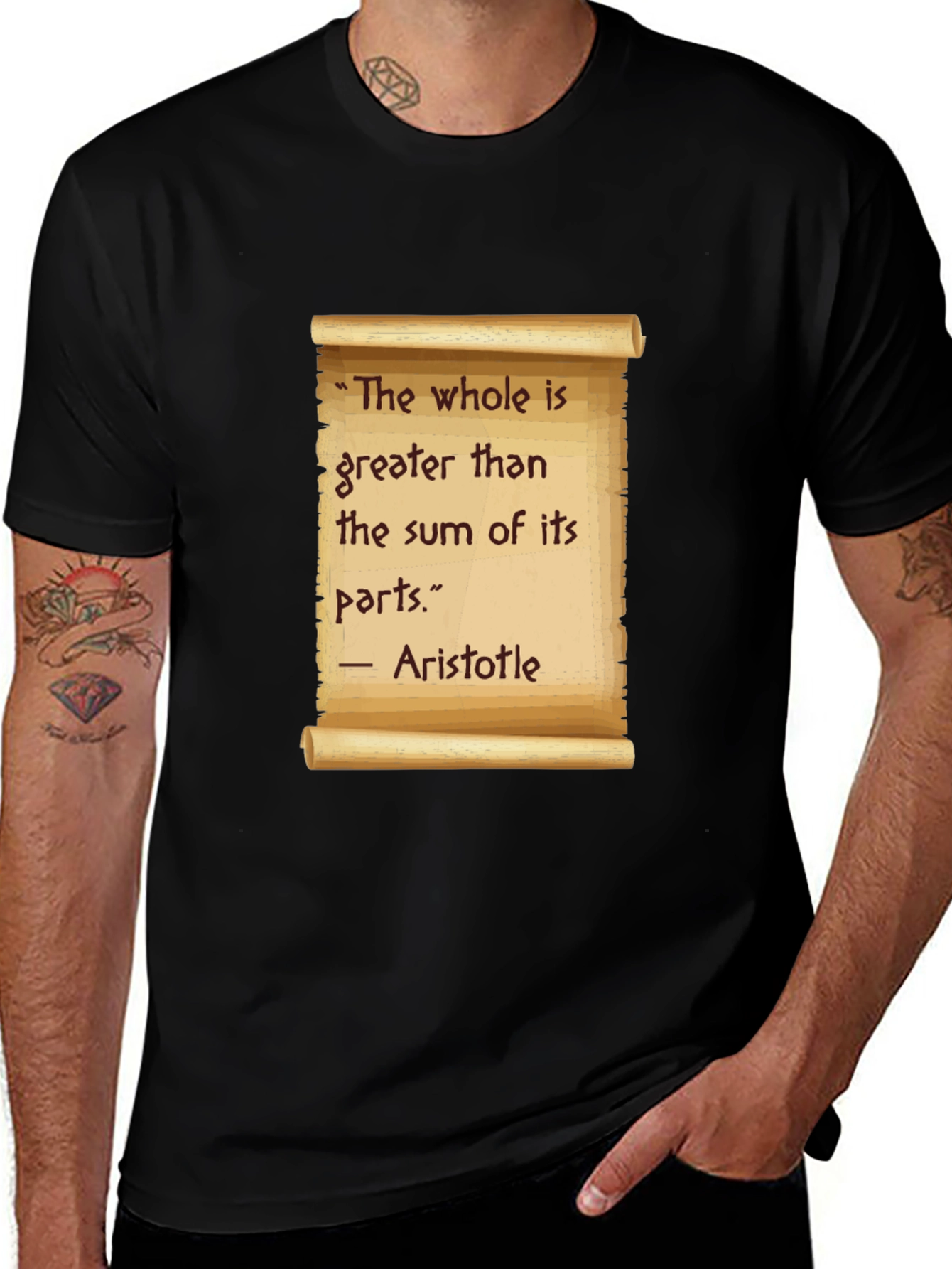 Aristotle Quote T-Shirt - The Whole is Greater