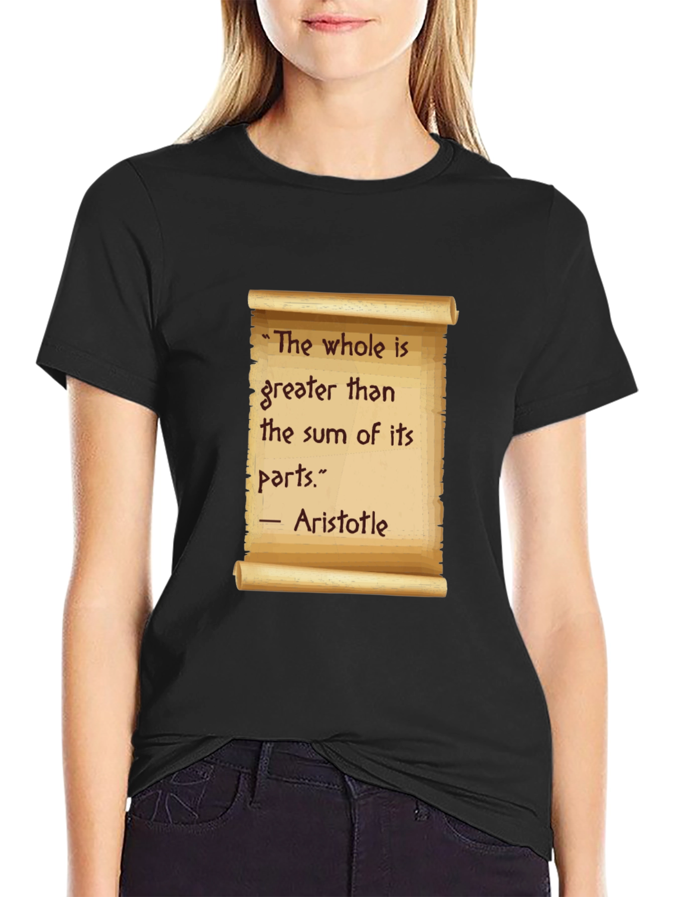 Aristotle Quote T-Shirt - The Whole is Greater