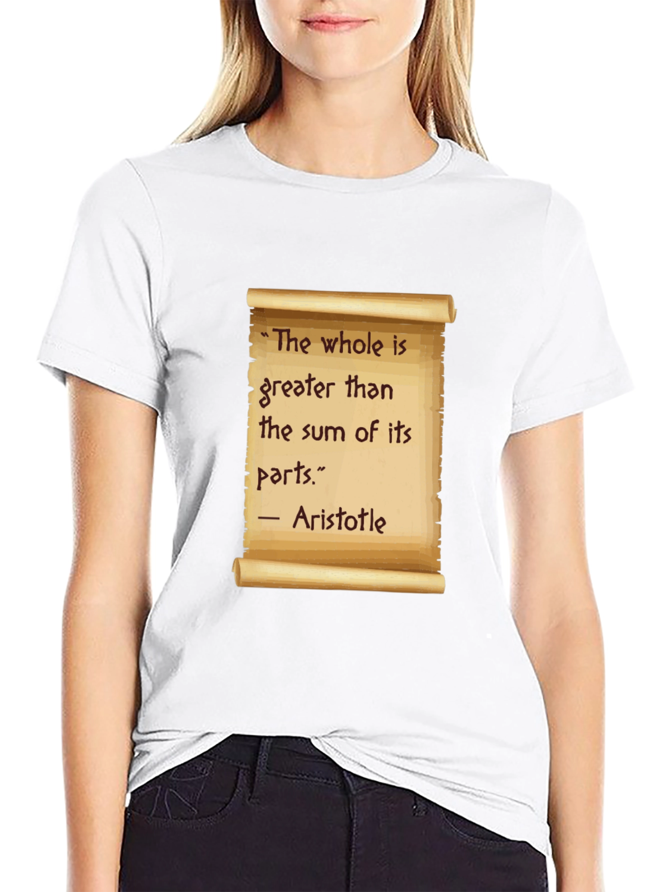 Aristotle Quote T-Shirt - The Whole is Greater