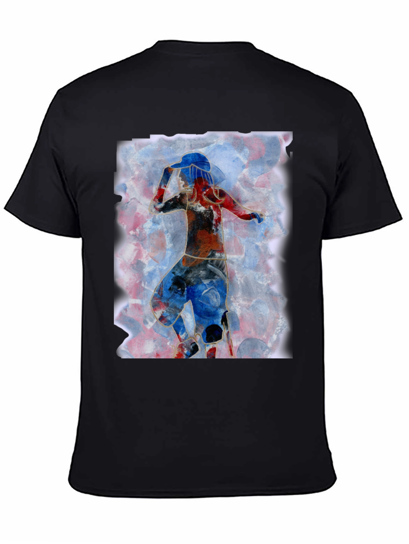 Abstract Dancer Graphic Tee - Artistic Mens T-Shirt