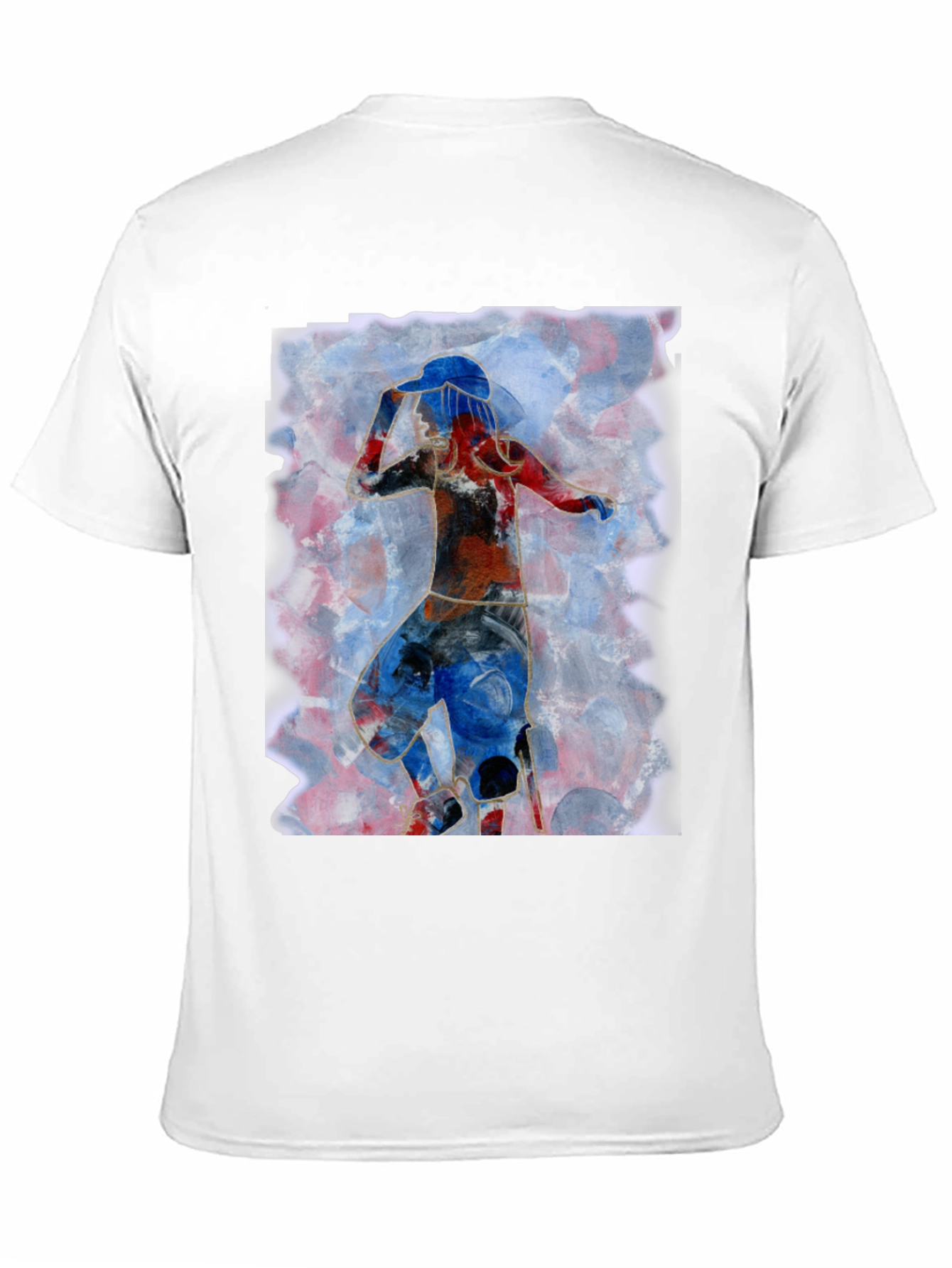 Abstract Dancer Graphic Tee - Artistic Mens T-Shirt