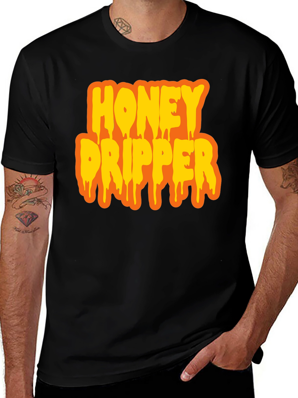 Honey Dripper Graphic T-Shirt - Black