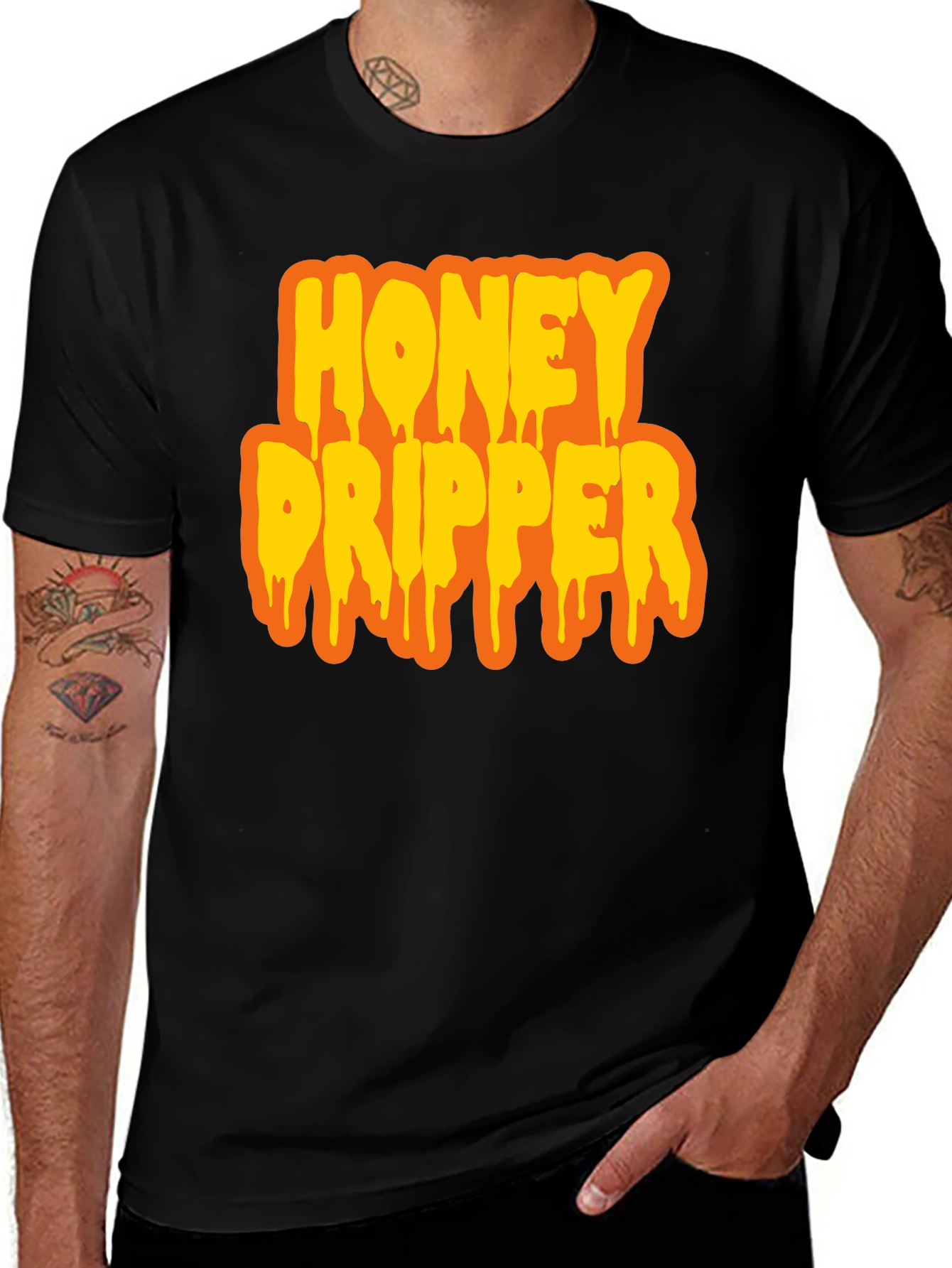 Honey Dripper Graphic T-Shirt - Black
