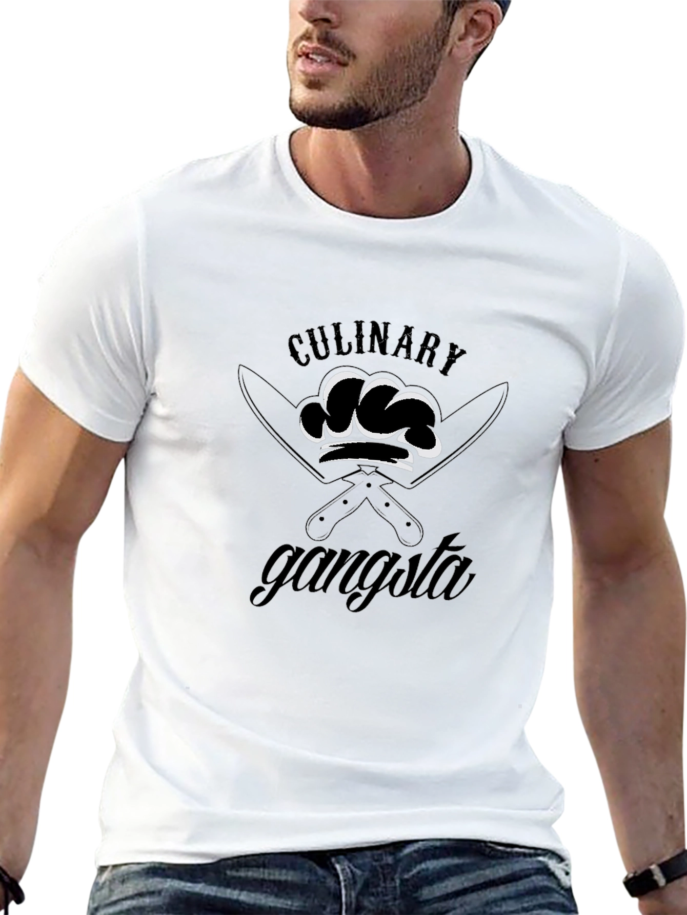 Culinary Gangsta Chef T-Shirt - Black Graphic Tee