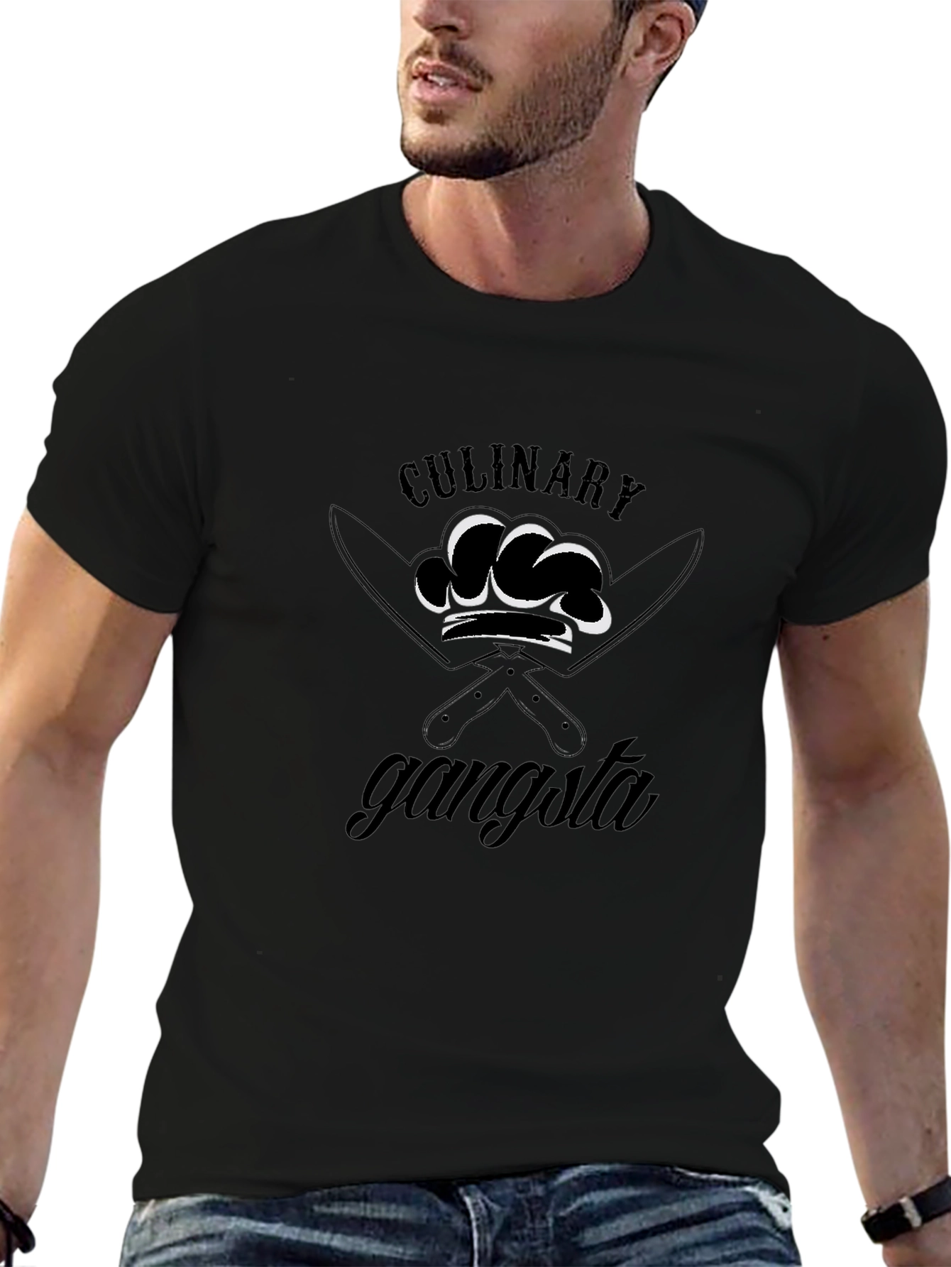Culinary Gangsta Chef T-Shirt - Black Graphic Tee