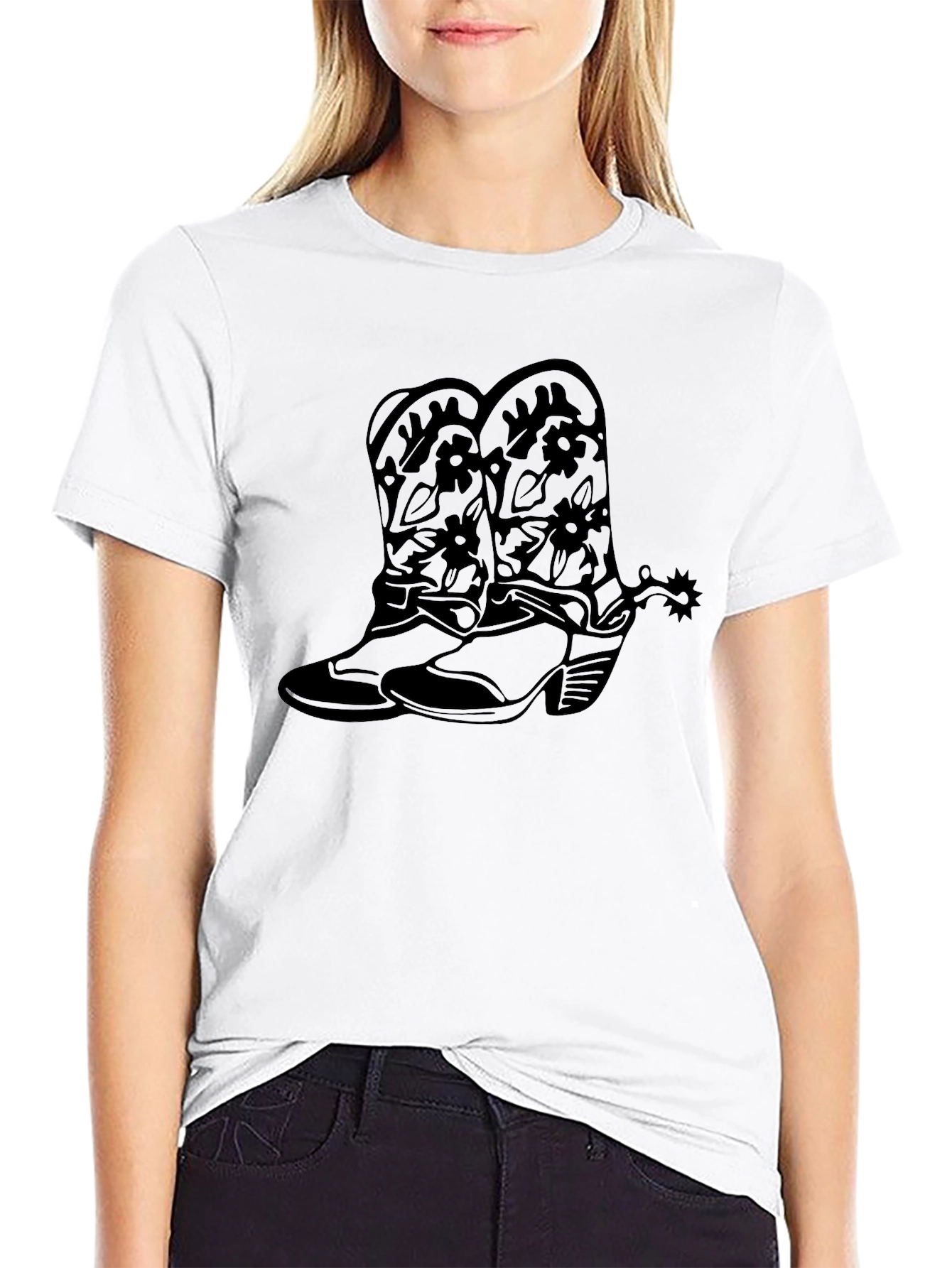 Cowboy Boots Graphic Tee - Western Style T-Shirt