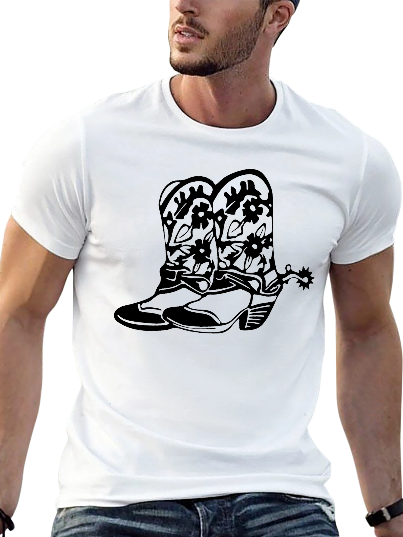 Cowboy Boots Graphic Tee - Western Style T-Shirt